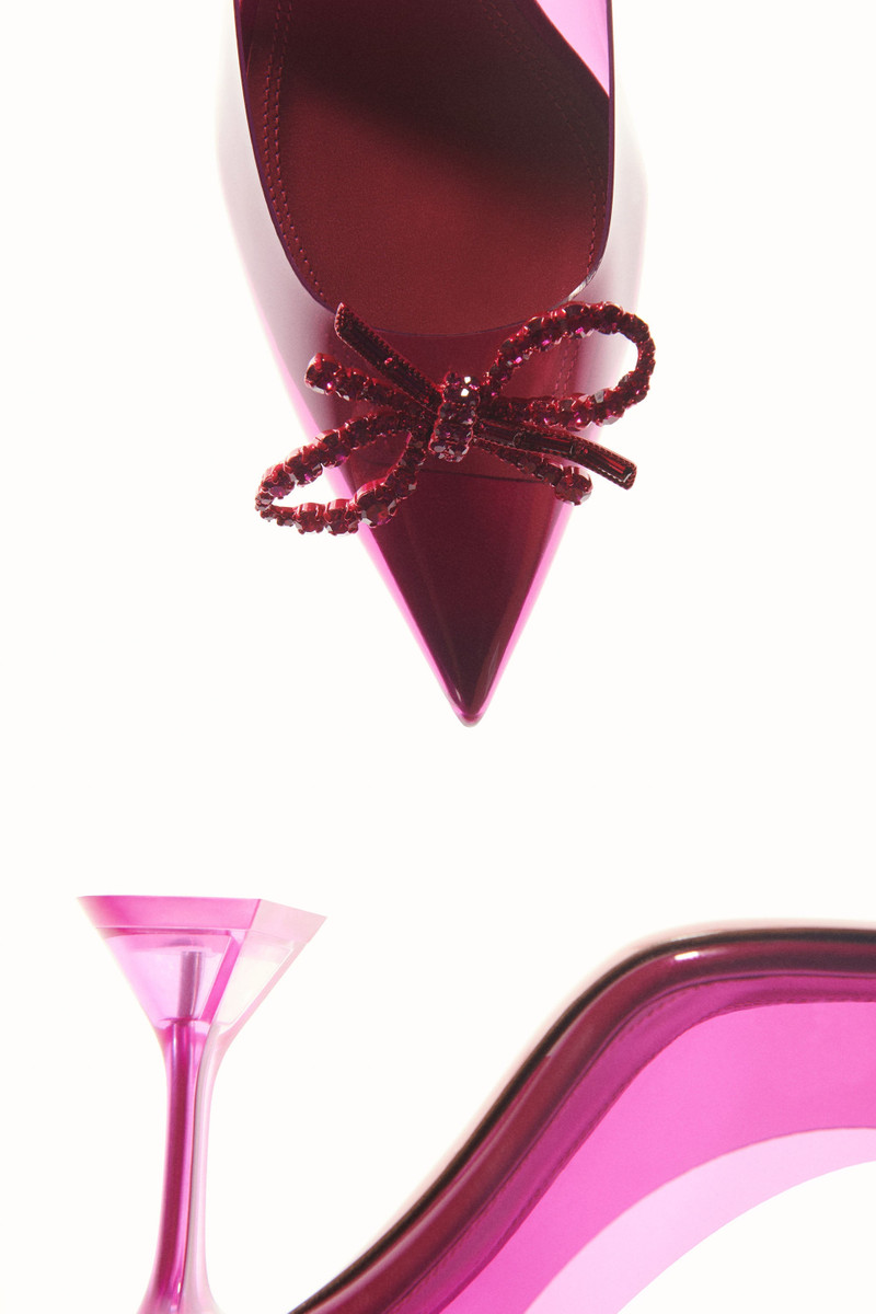 ROSIE GLASS PUMP MAGENTA PVC 4
