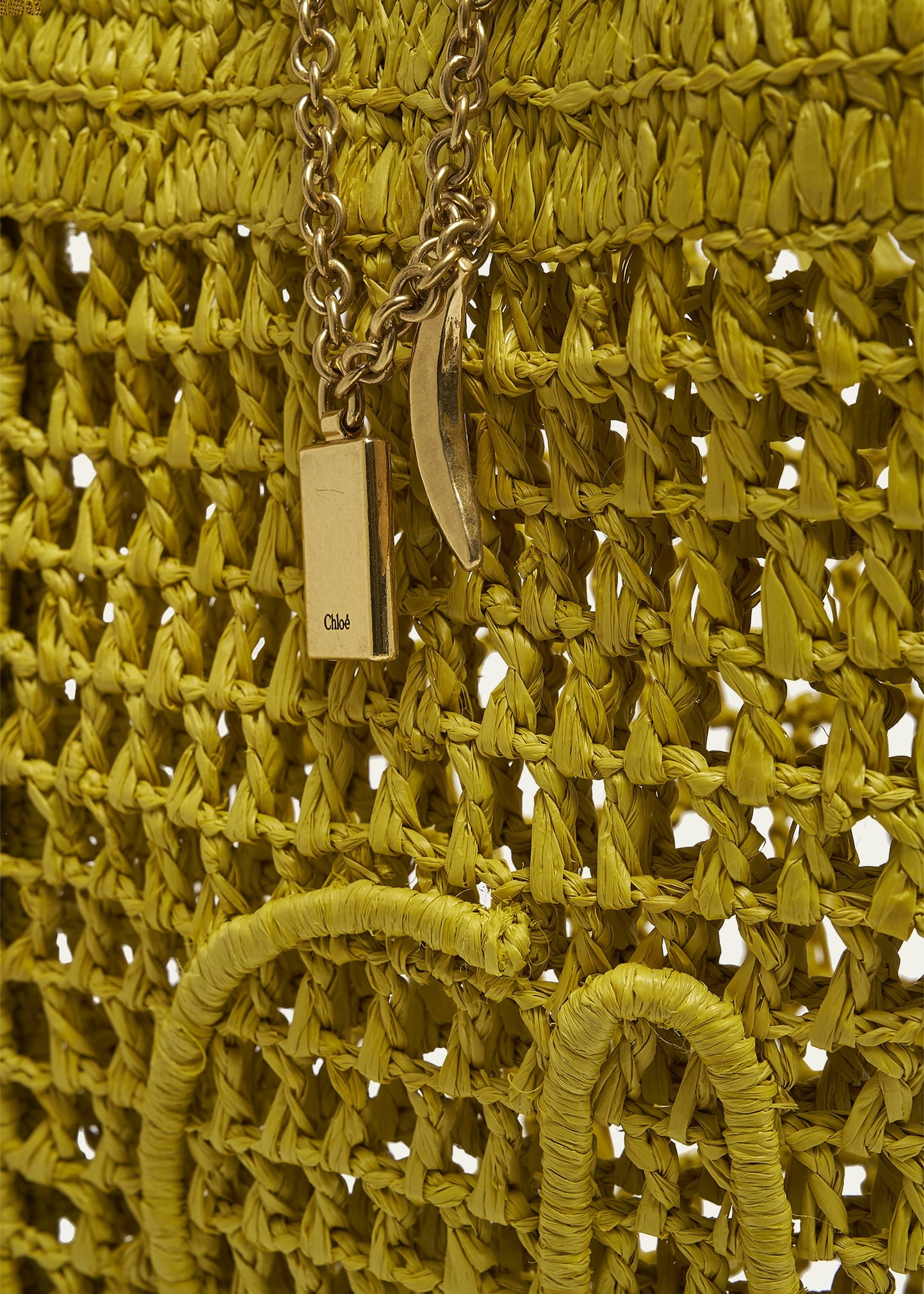 Summer Banana Tote Bag in Crochet Fabric - 5
