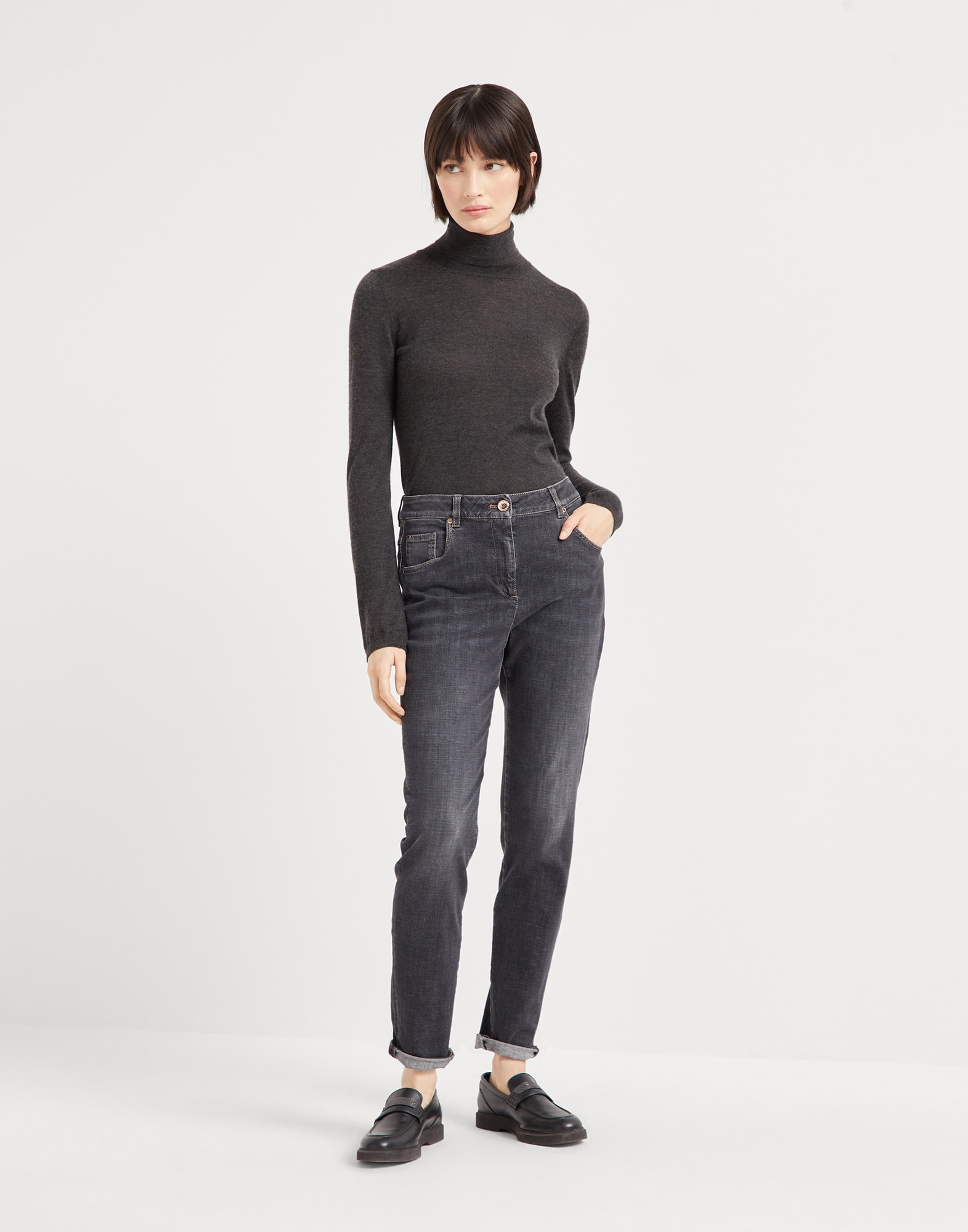 Cashmere and silk lightweight turtleneck sweater - 5
