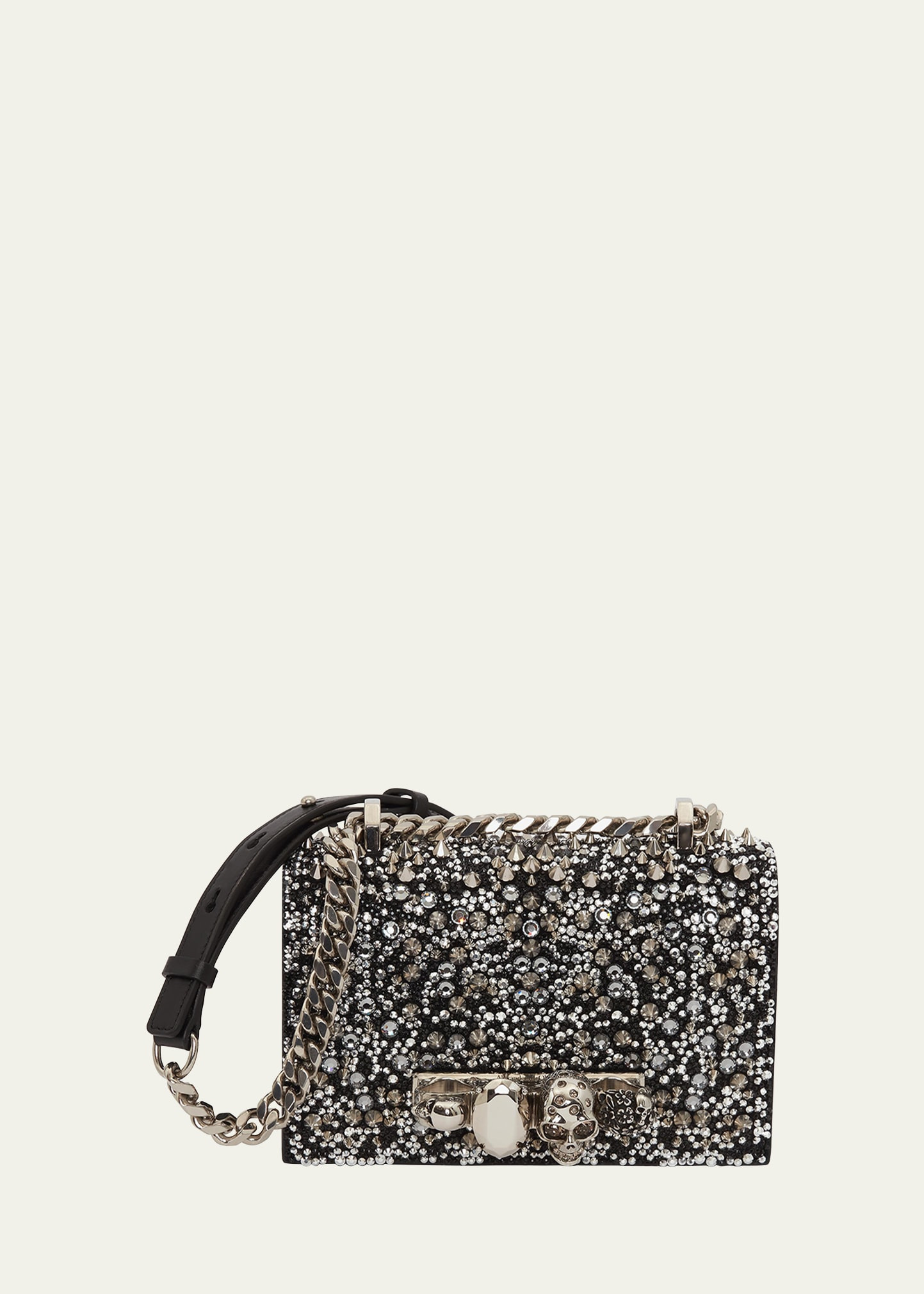 Jeweled Mini Crystal Satchel Bag - 1