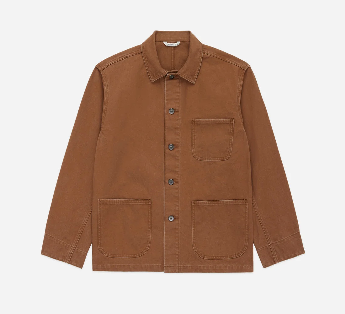 Chore Jacket - Rust Stonewash Canvas - 1