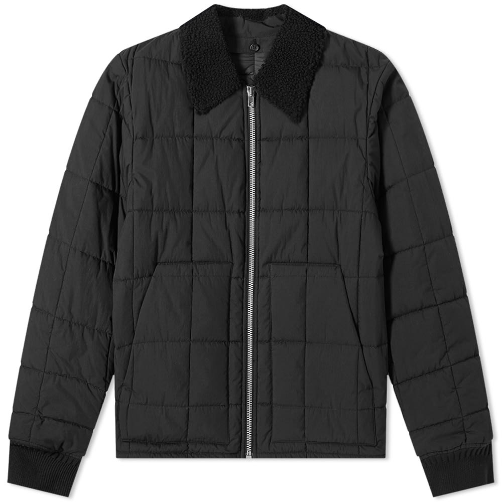 Helmut Lang Fur Collar Quilted Bomber Jacket - 1