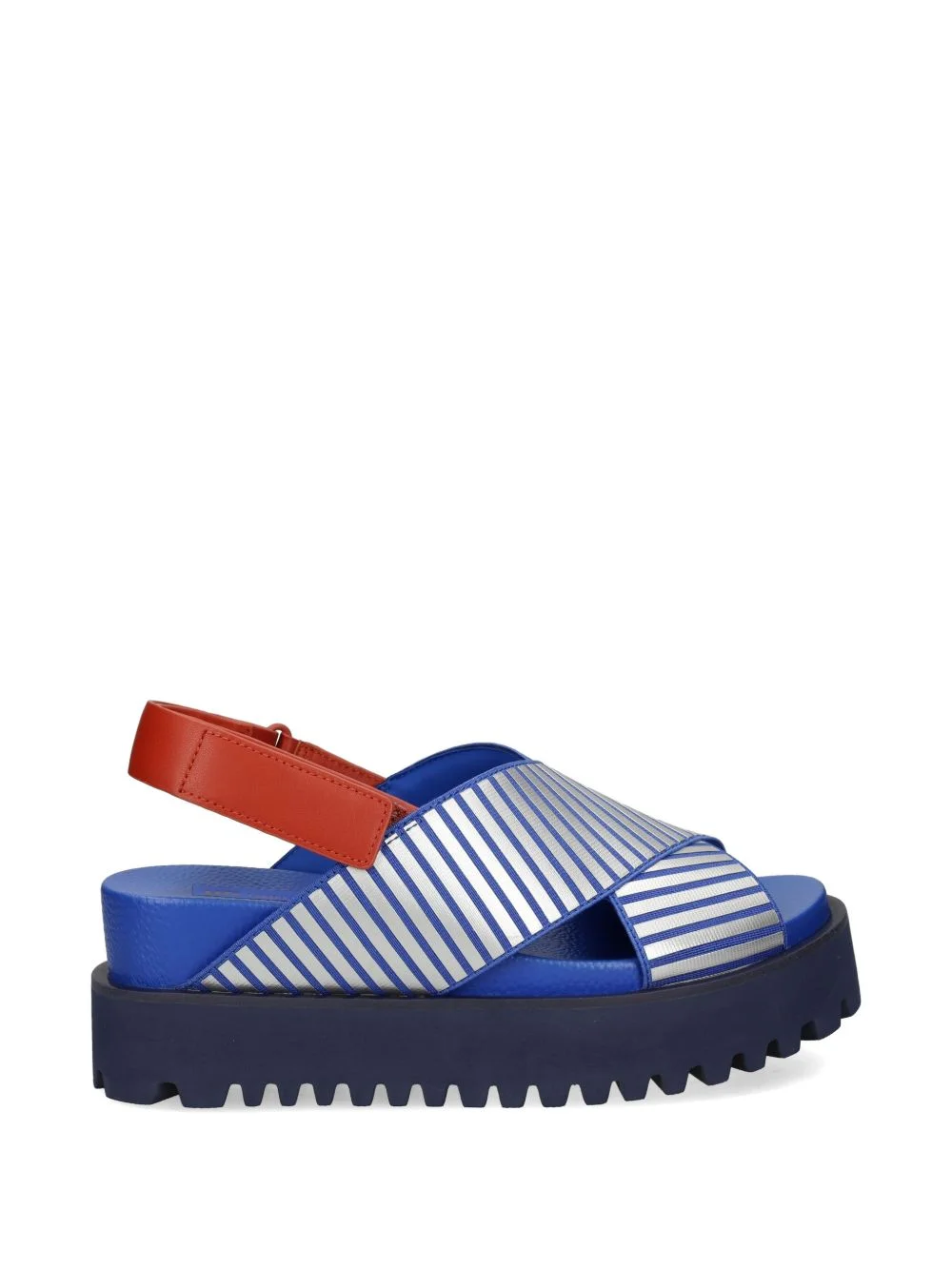 Rico X Sandal striped crossover-strap sandals - 1