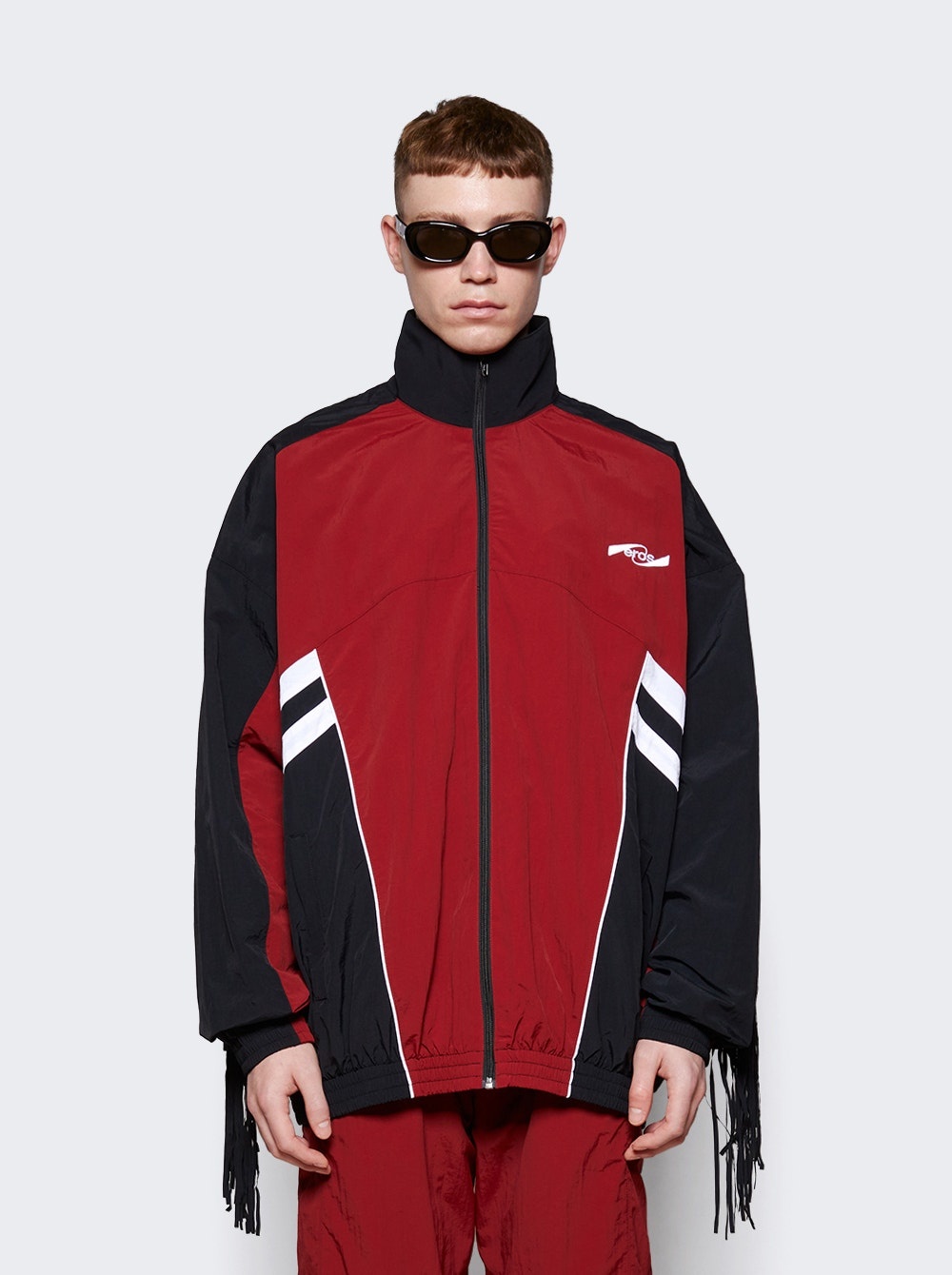 Fringe Track Jacket Burgundy - 3