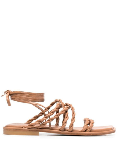 Stuart Weitzman strappy leather sandals outlook