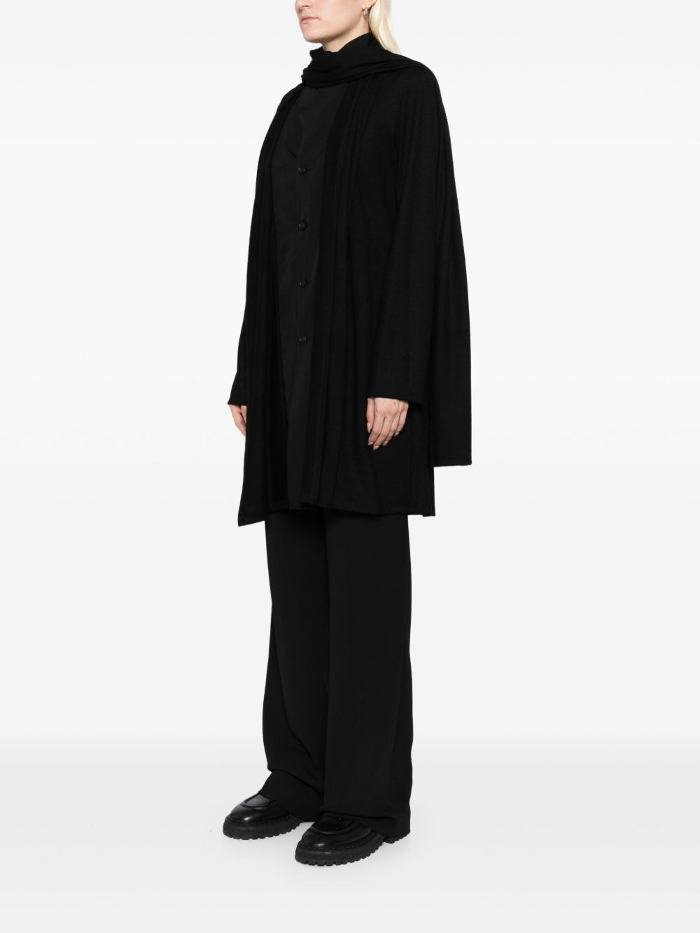 wool stole detail blouse - 3