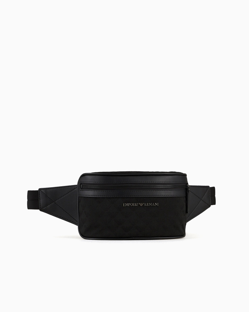 EMPORIO ARMANI NYLON BELT BAG WITH ALL-OVER JACQUARD EAGLE outlook