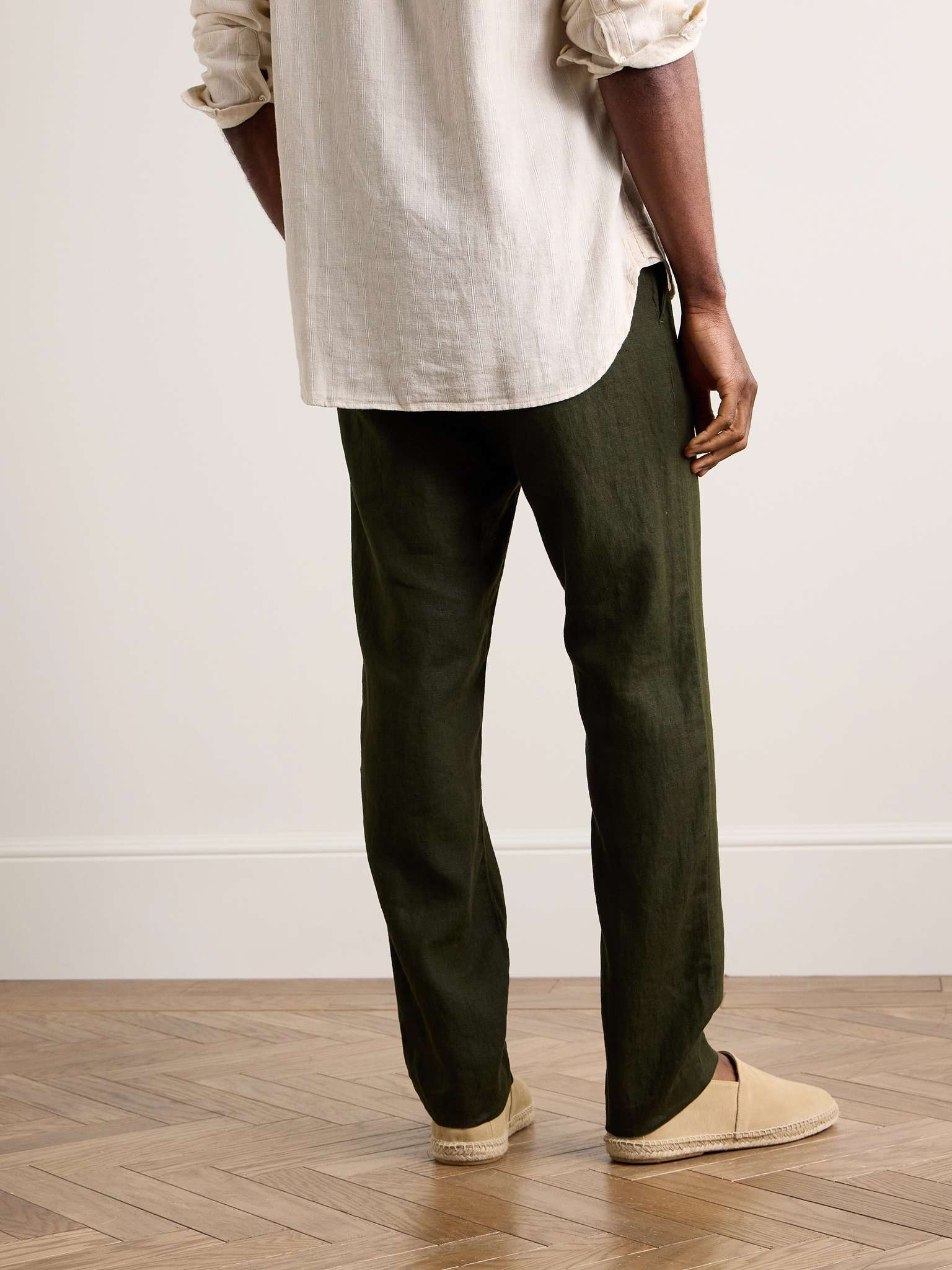 Theo 1454 Tapered Linen Trousers - 4