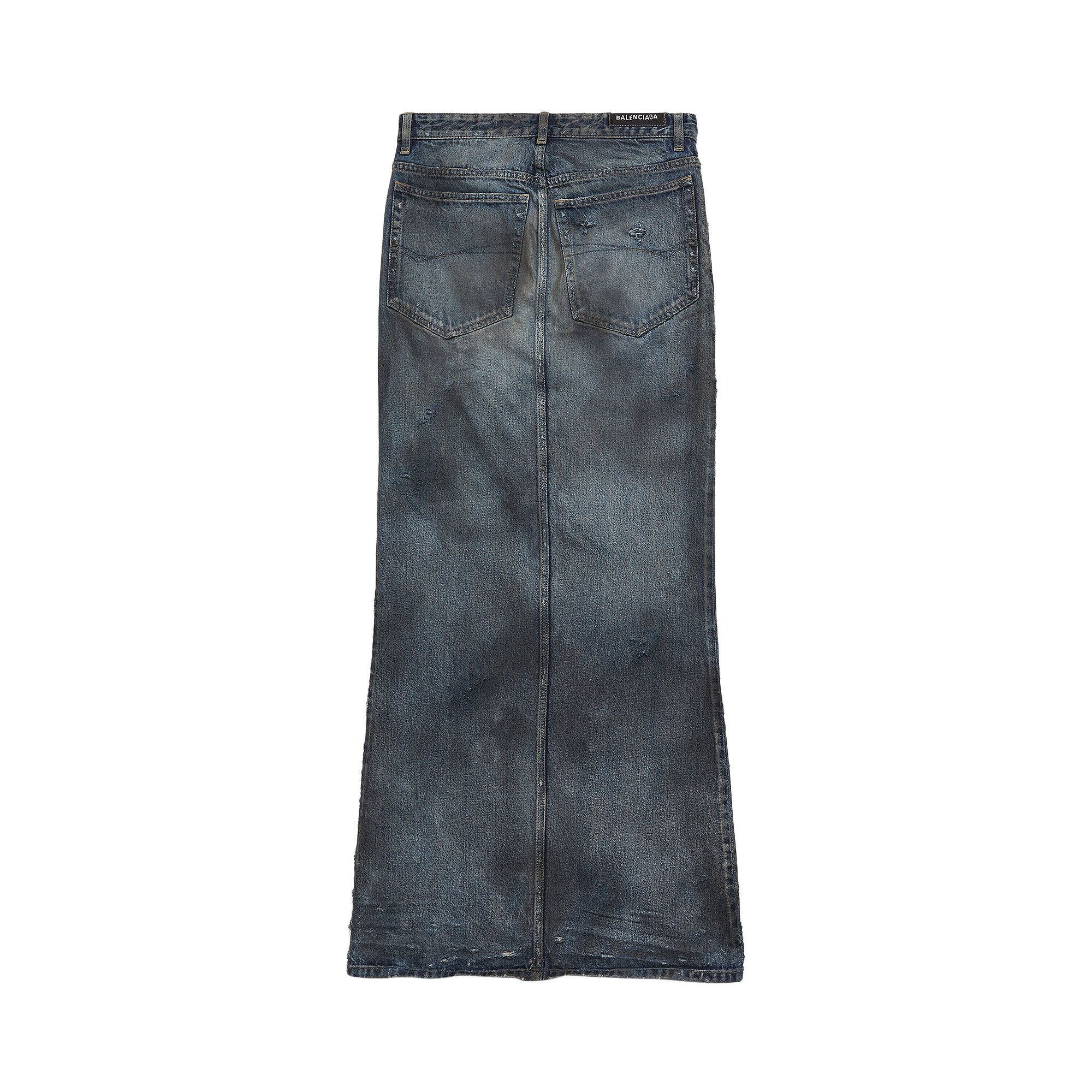Balenciaga Maxi Skirt 'Dirty Pale Blue' - 2