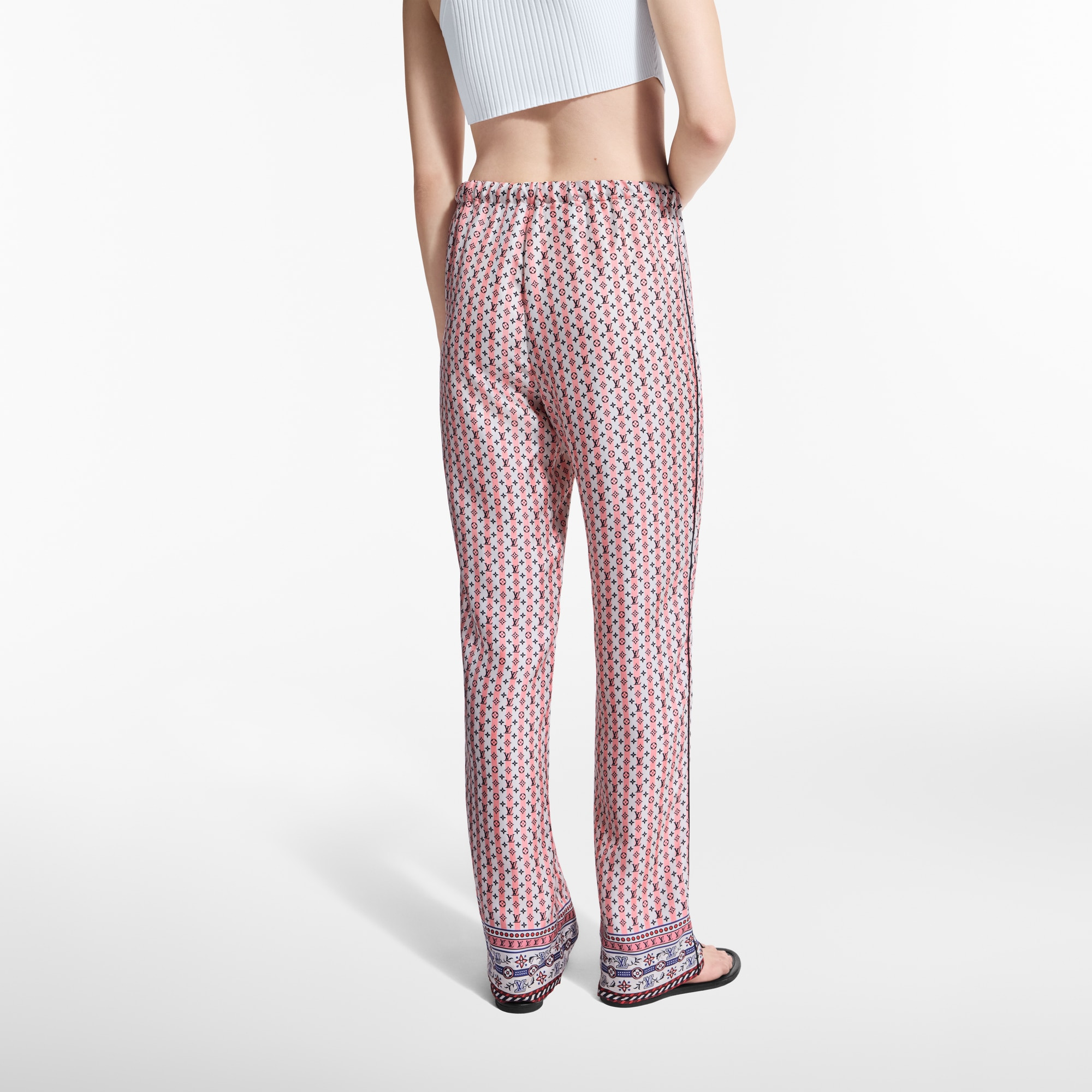 Scarf Print Pajama Pants - 3