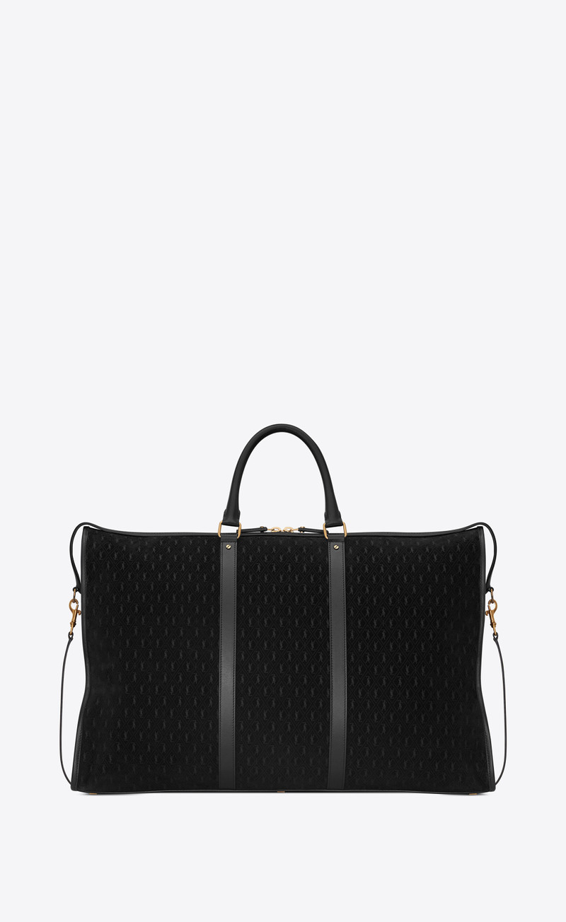 SAINT LAURENT monogram 48-hour duffle bag in suede outlook