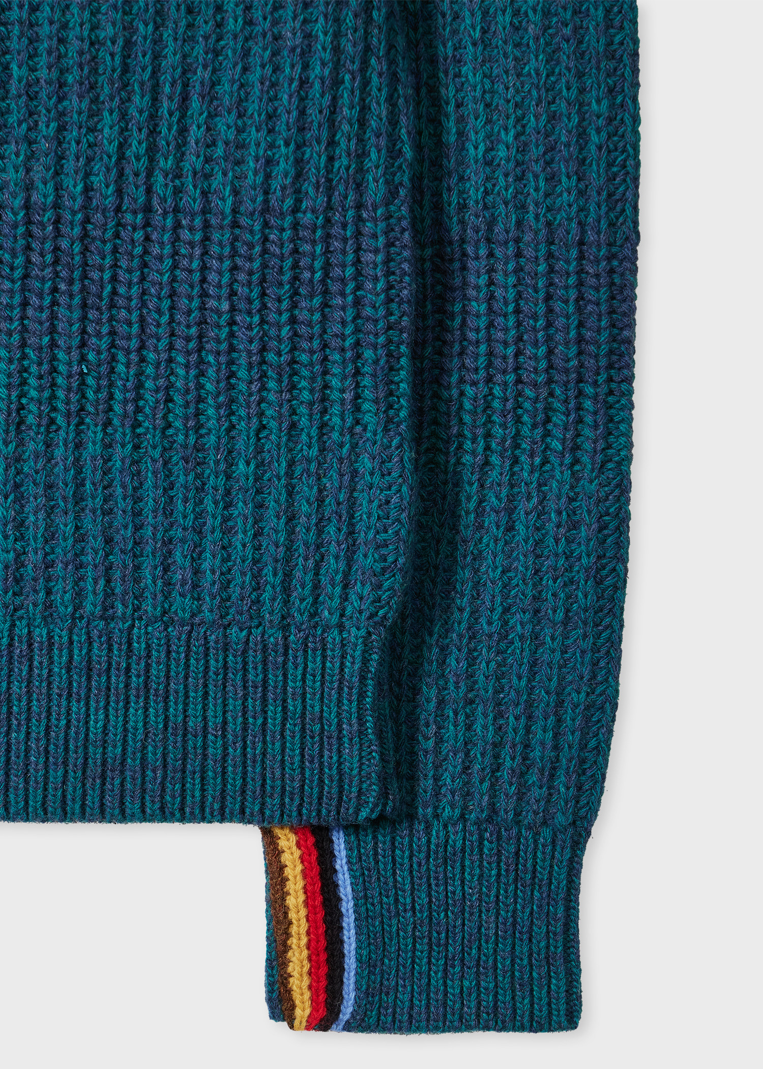 Paul Smith loves Barbour - Rosette Blue Saddle Crew Neck Sweater - 2