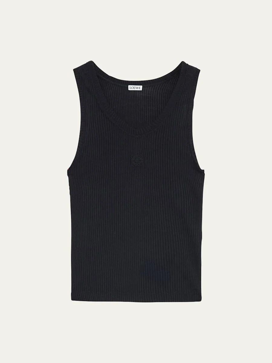 Anagram Logo Ribbed Tank Top - 1
