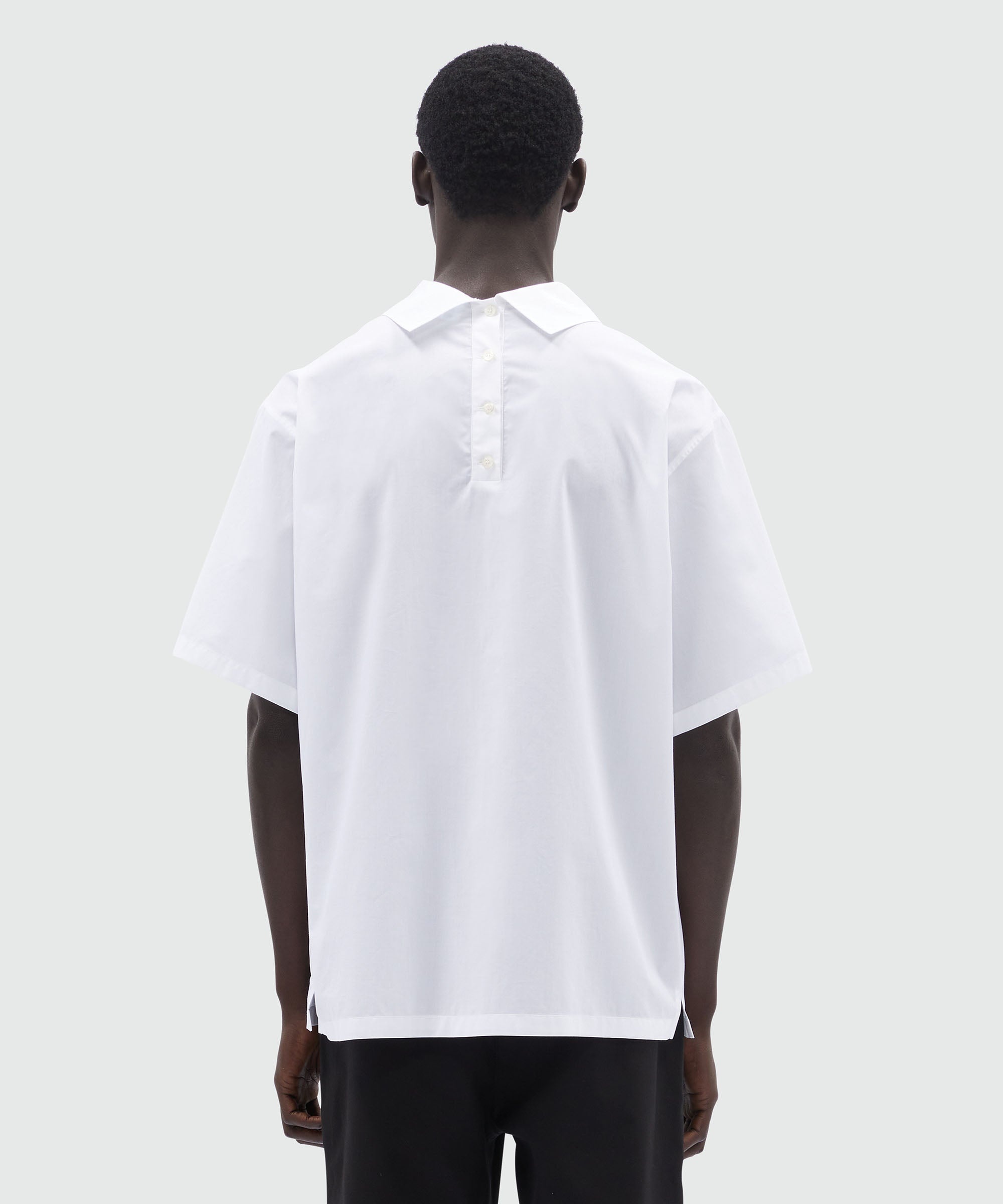 White poplin shirt with Luke Edward Hall x MSGM embroidery - 3