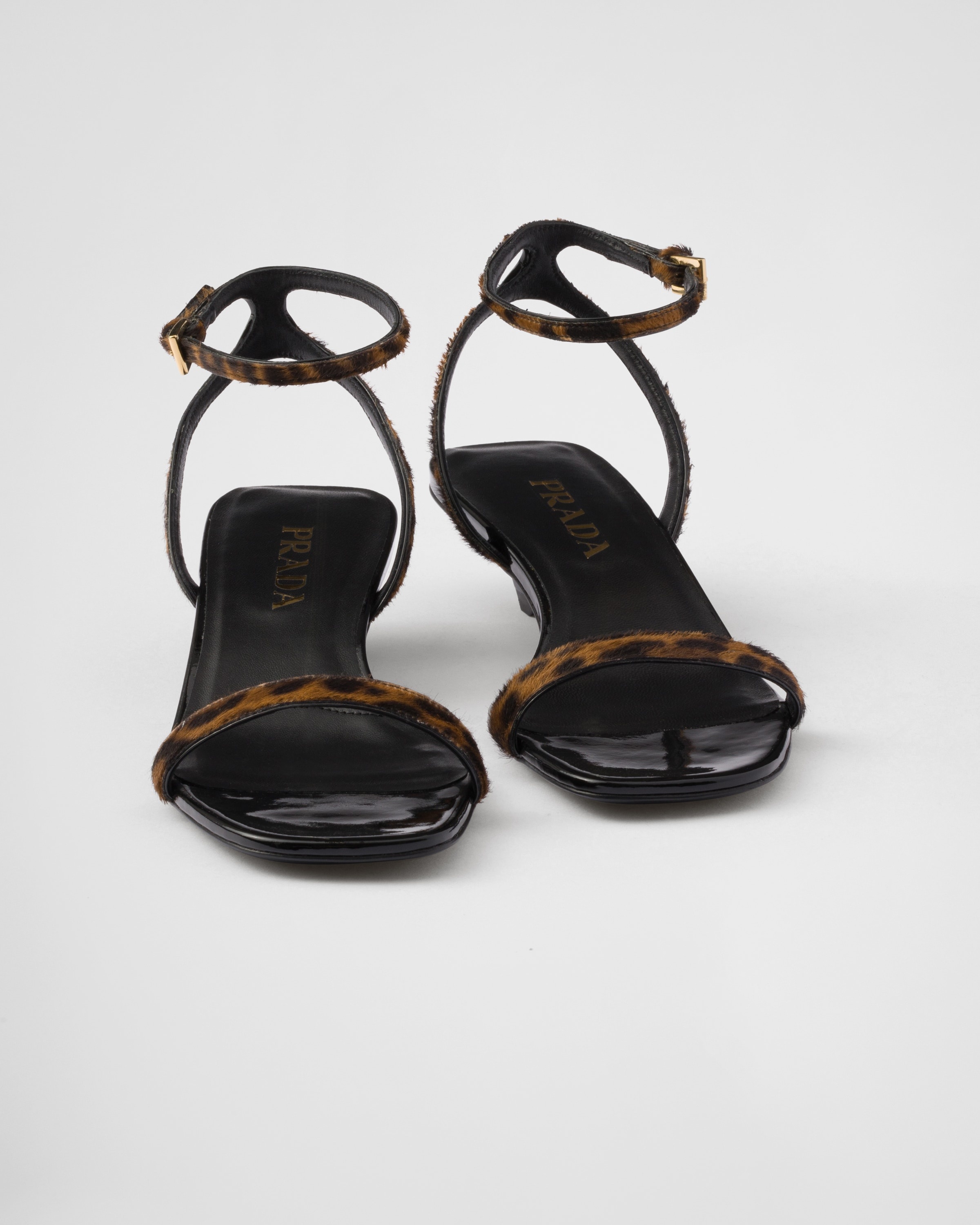 Printed leather sandals - 5