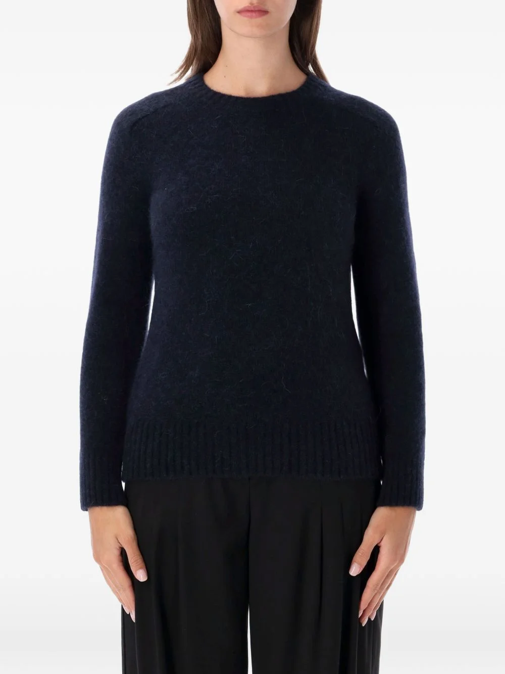 brushed-knit sweater - 1