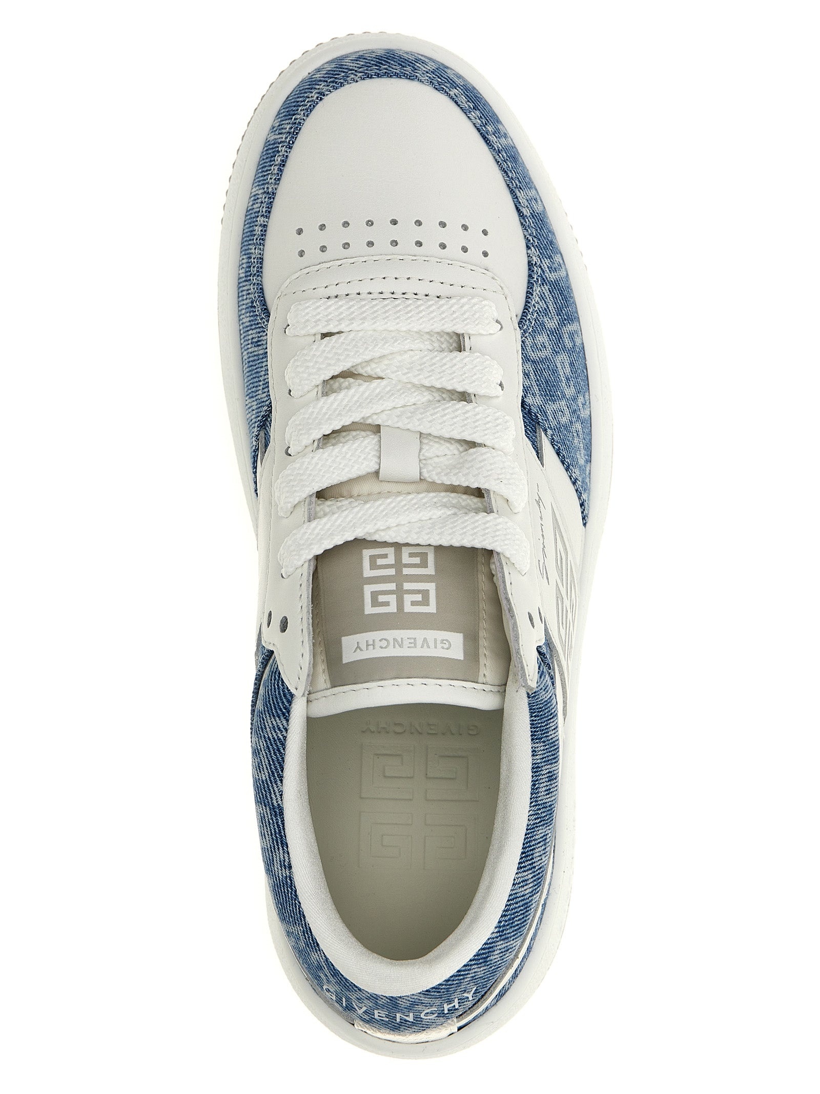 スニーカー GIVENCHY 'Lace Up' sneakers Blue BE004CE2BZ G Move sneakers in mixed leathers and monogram 72 denim in