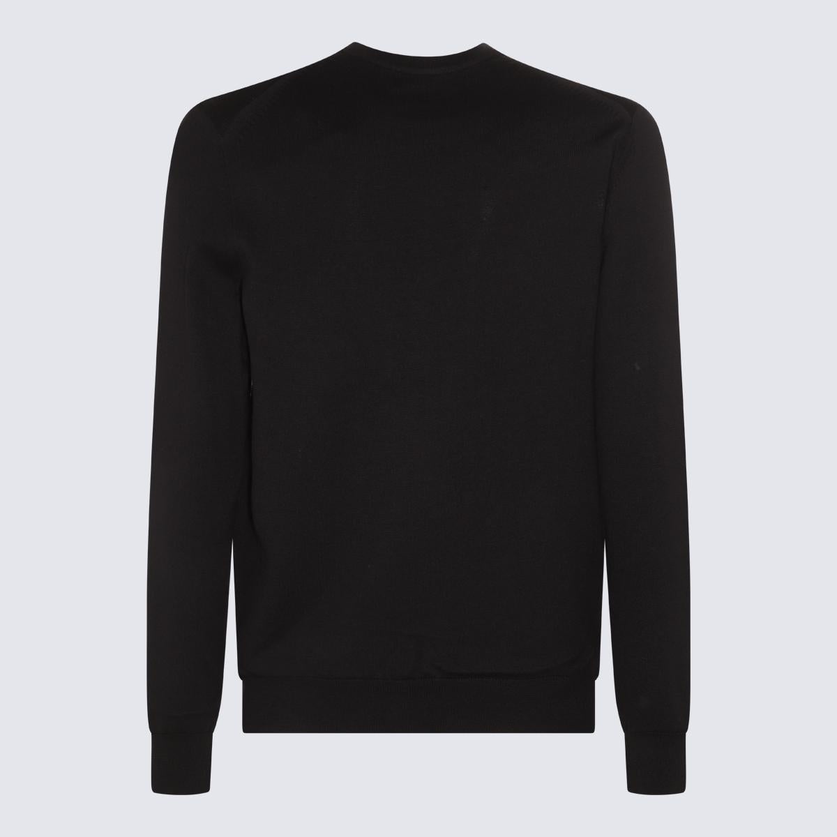 FRED PERRY BLACK COTTON-WOOL BLEND JUMPER - 2