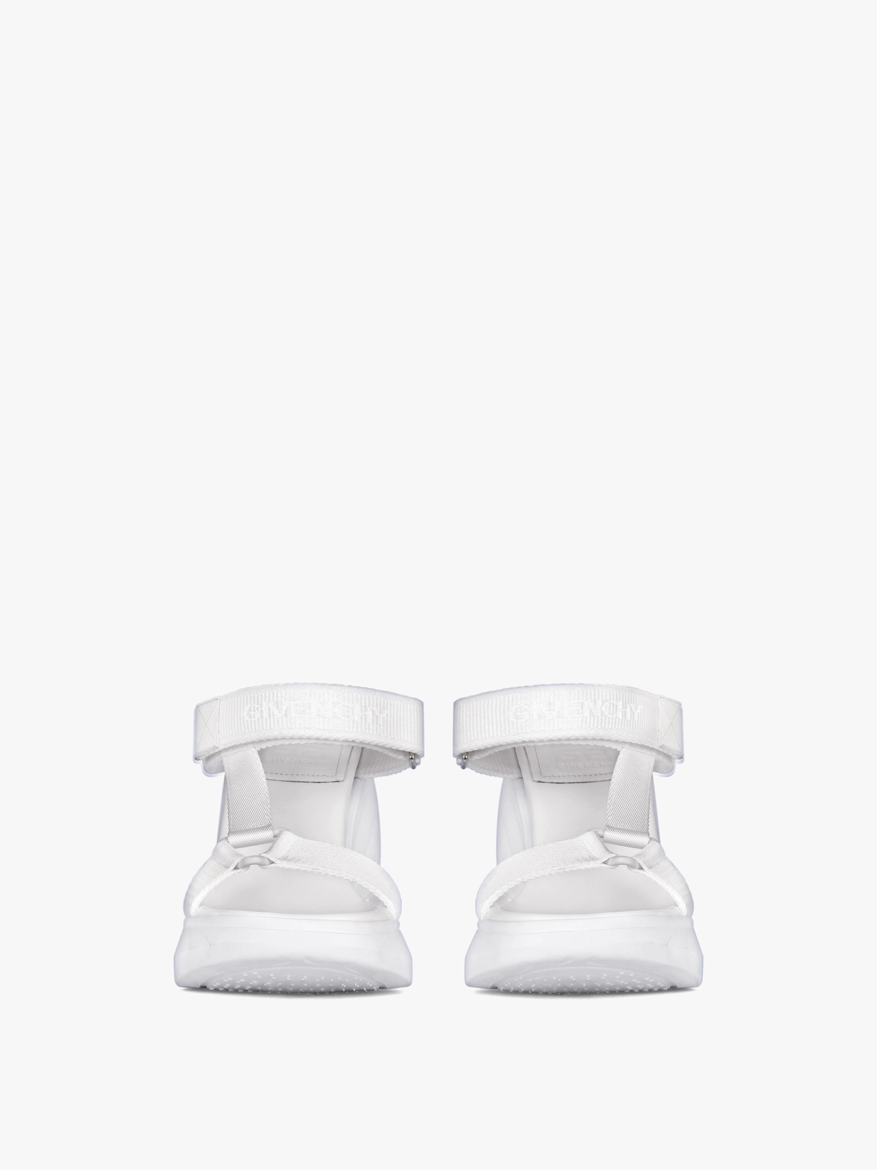 MARSHMALLOW SANDALS IN LEATHER AND CANVAS - 2