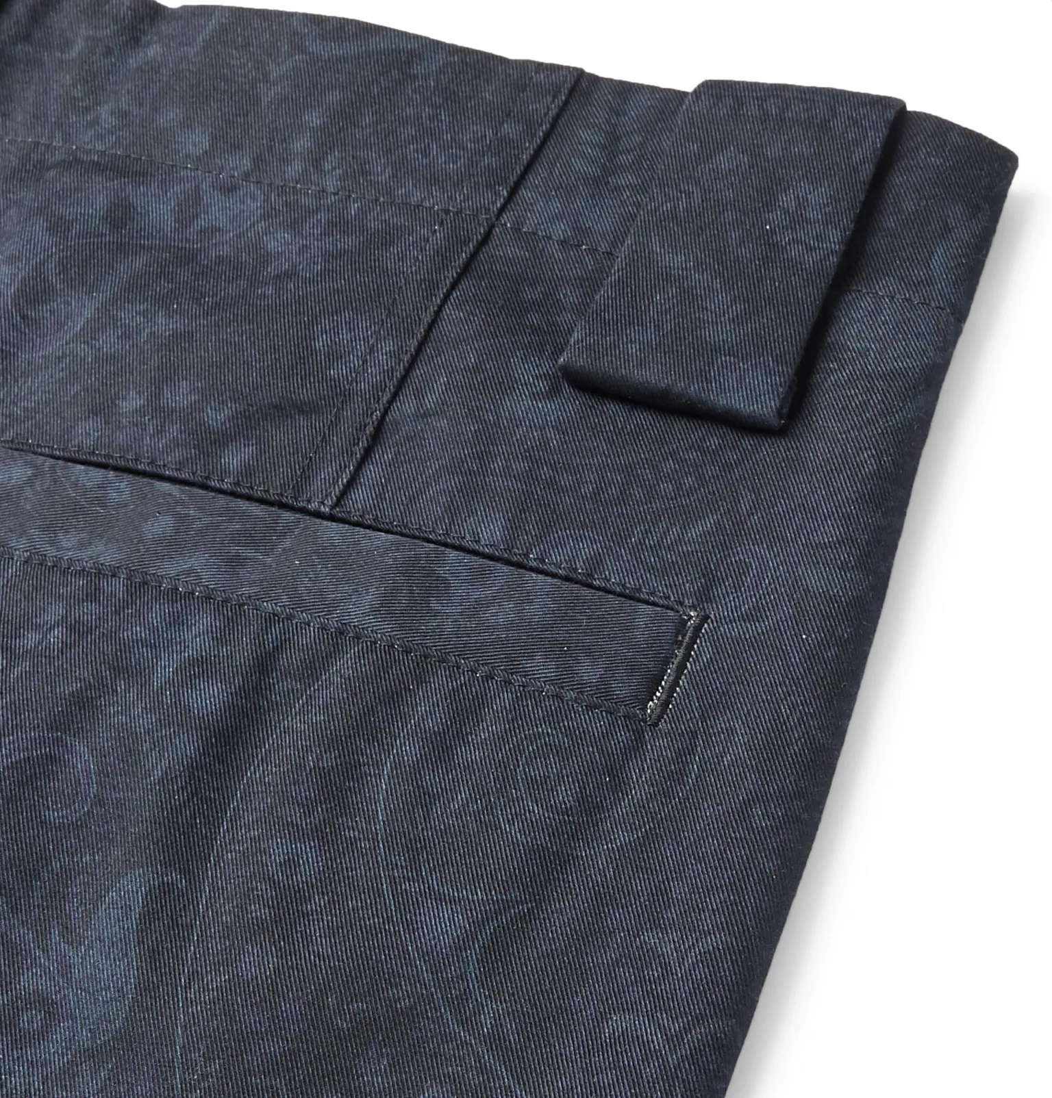 Tapered Paisley-Print Stretch-Cotton Twill Suit Trousers - 10