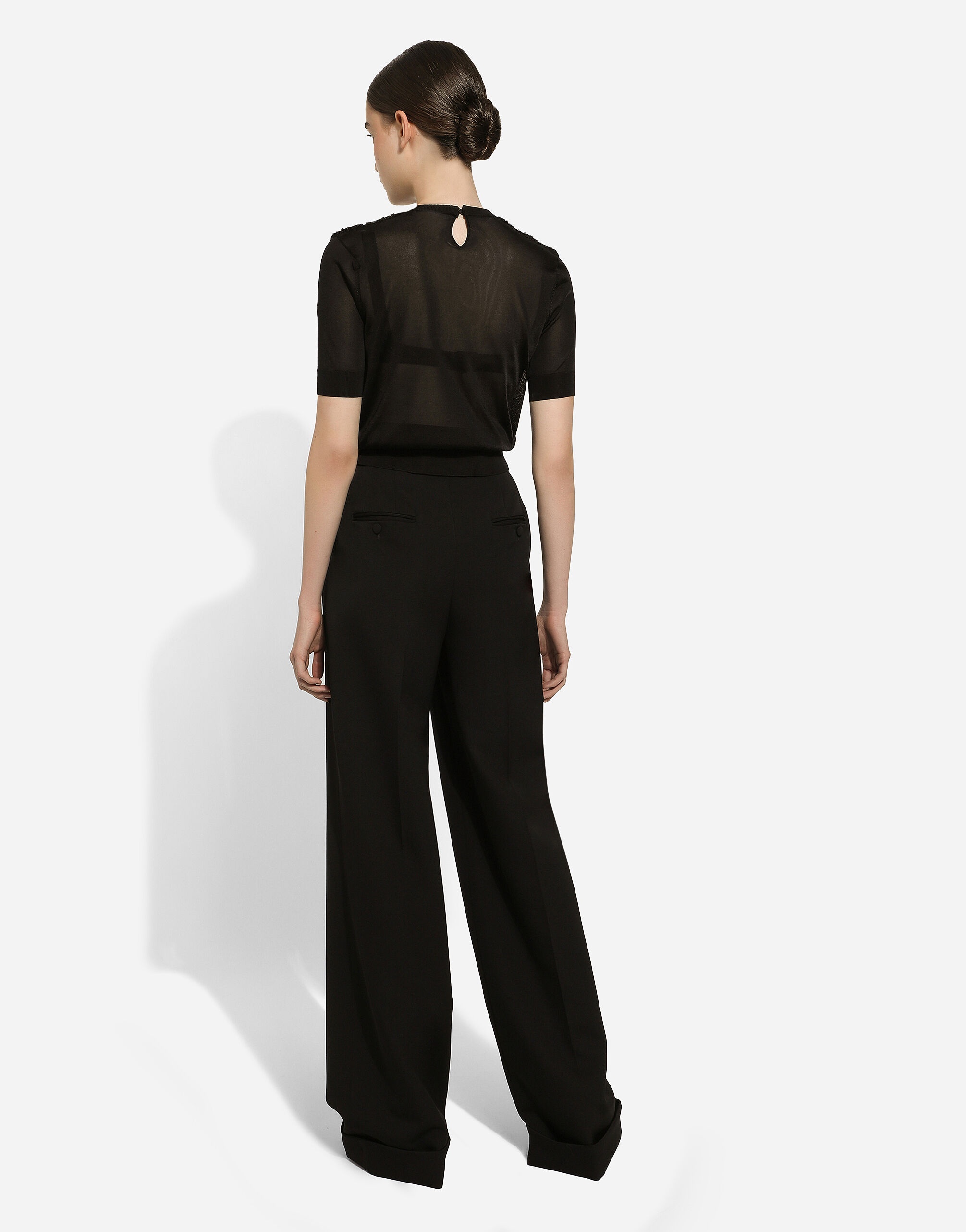 Flared woolen pants - 3