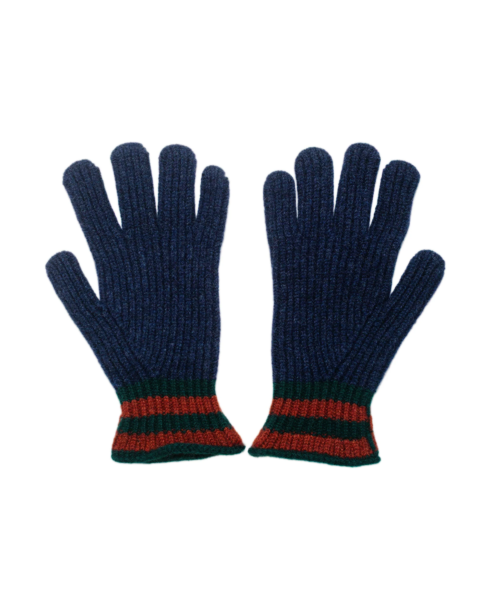 Love My Ribbed Gloves Navy - 1