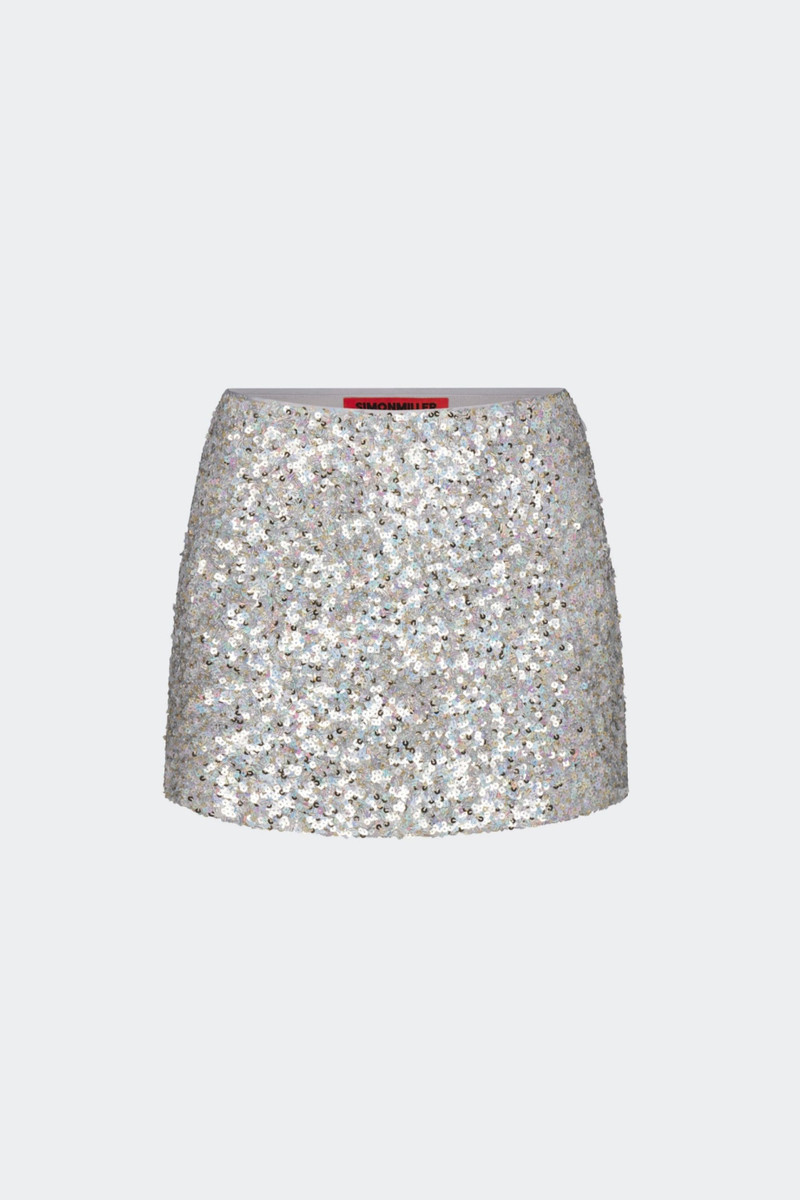Sequin Dizzy Skirt In Iridescent 1