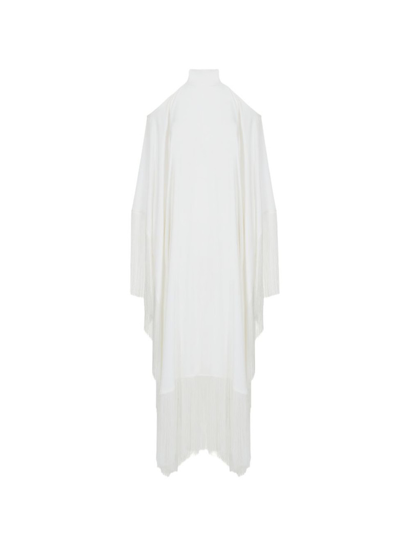 Divina fringe-trimmed kaftan dress 1