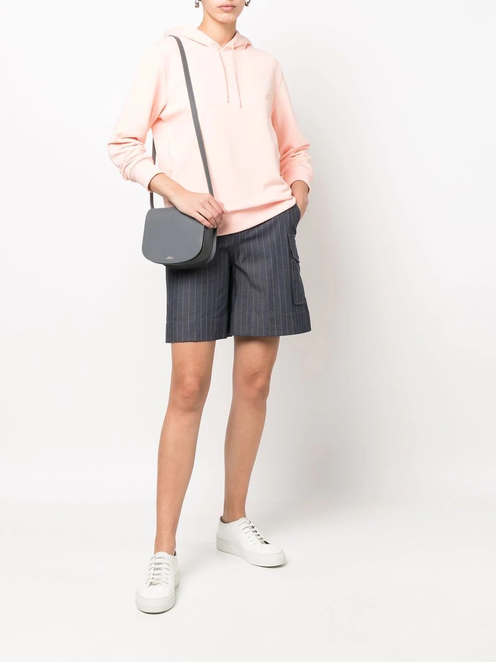 embroidered drawstring hoodie - 2