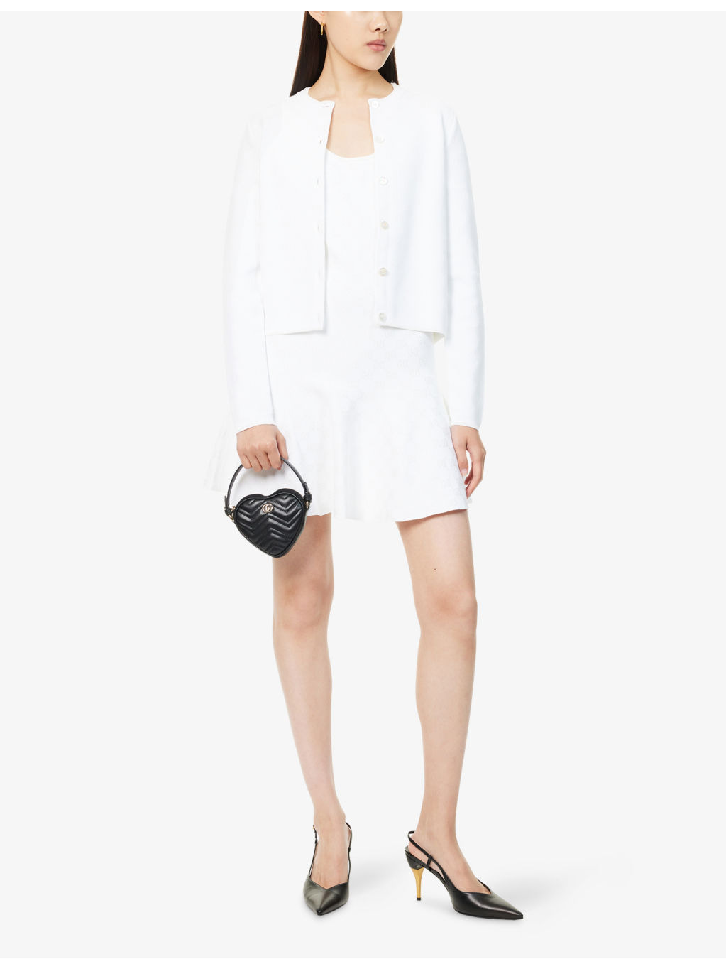 Monogram Round-Neck Knitted Cardigan - 2
