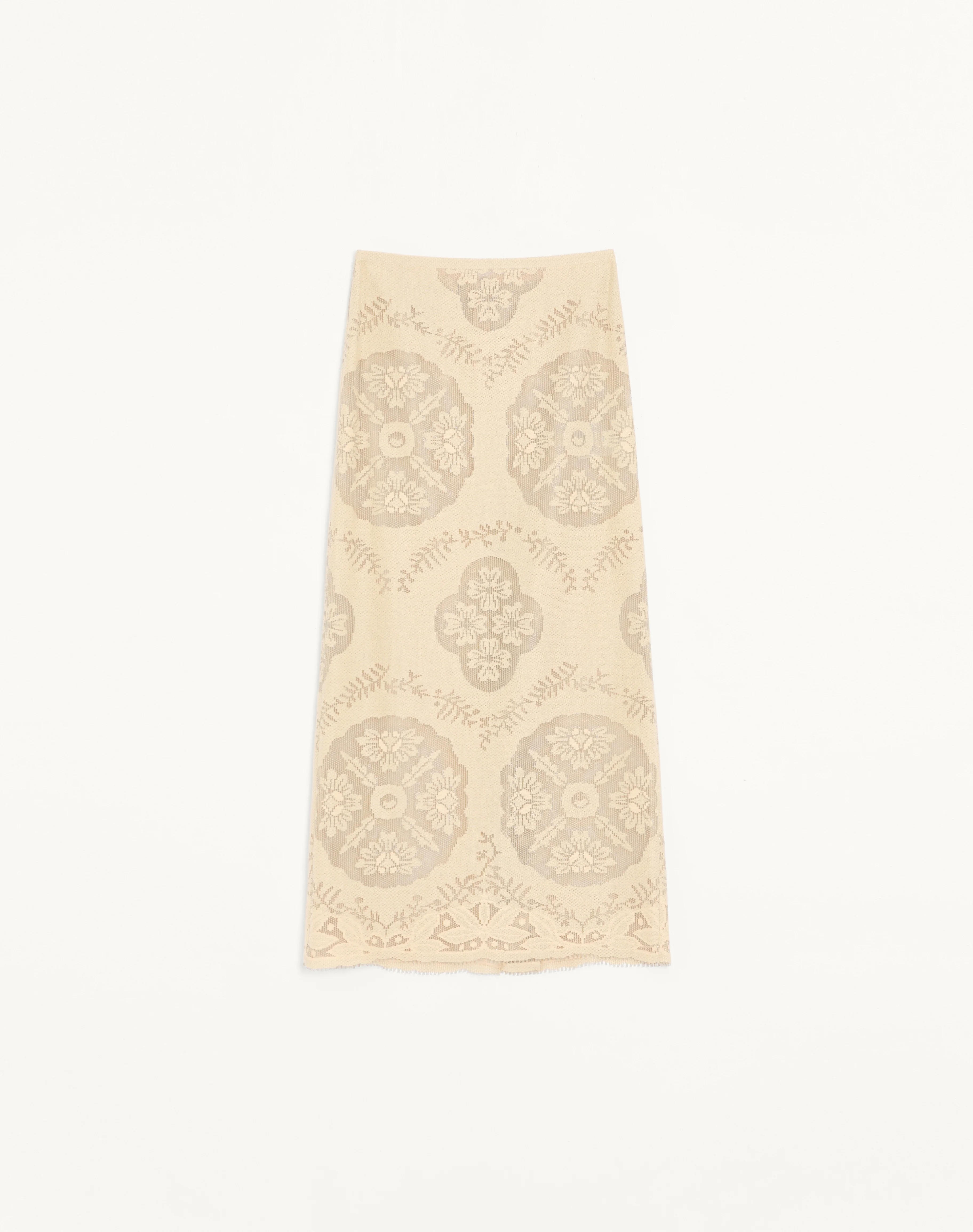 MIDI SKIRT IN FLORAL STAMP BLANKET - 1