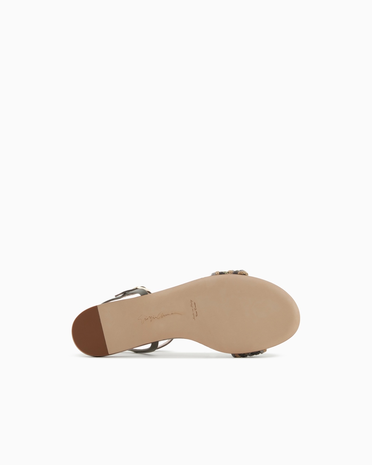 FLAT LEATHER SANDALS WITH SAUTAGE DETAIL - 6