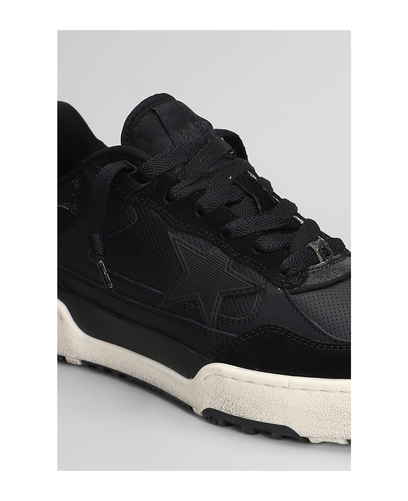 Forty 2 Sneakers In Black Suede And Leather - 5