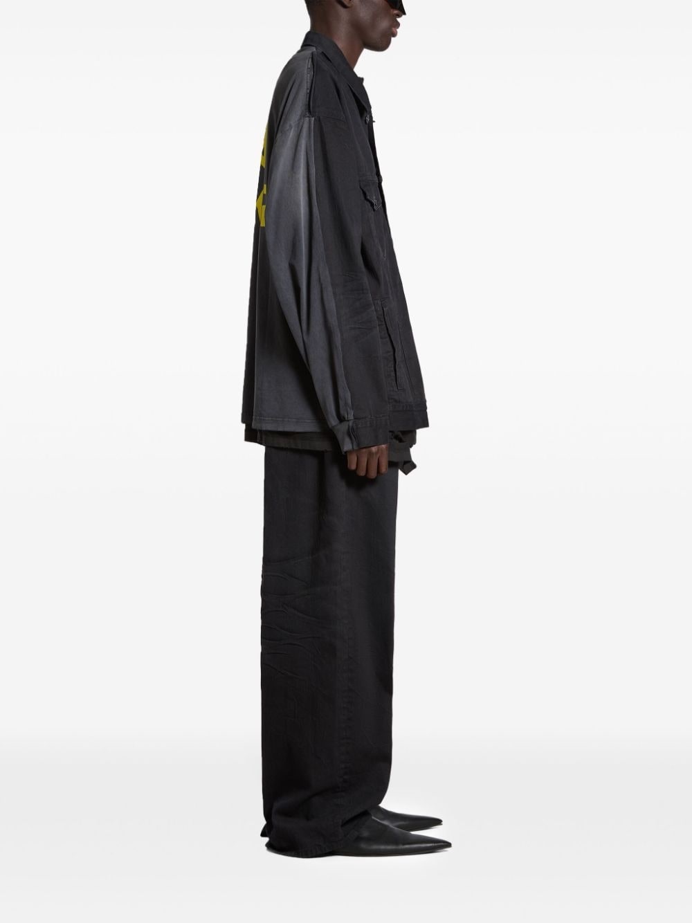 Tape Type oversize hybrid jacket - 4