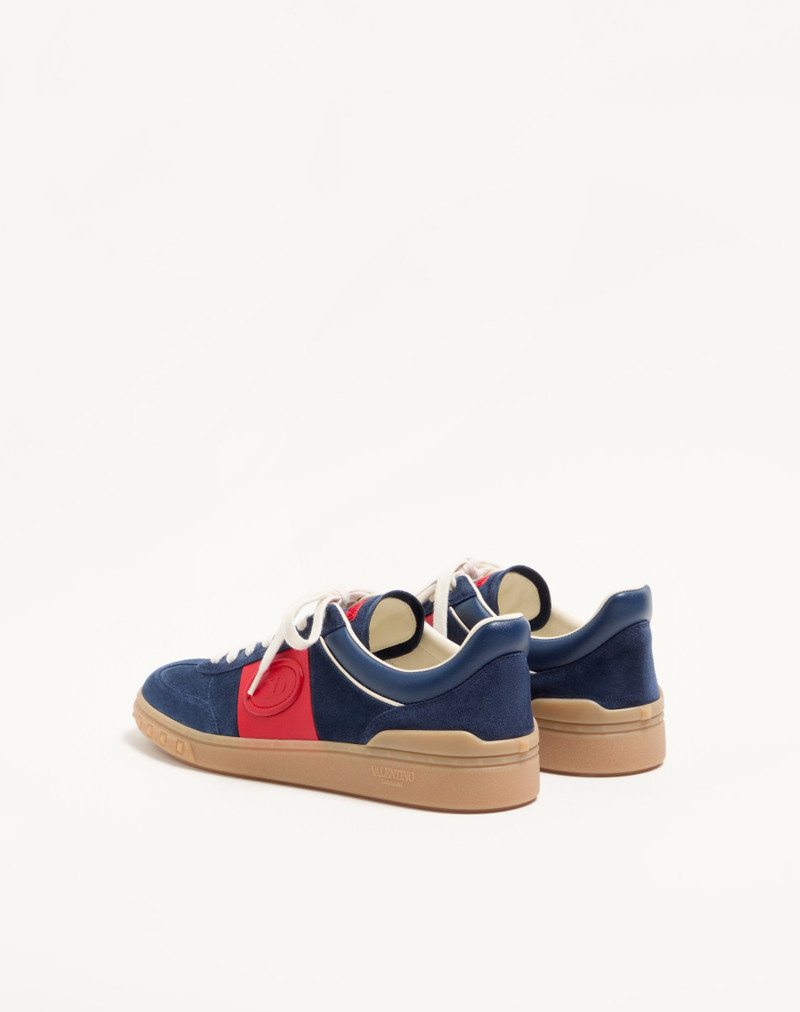 Valentino UPVILLAGE LOW TOP TRAINER IN SPLIT LEATHER AND CALFSKIN NAPPA LEATHER outlook
