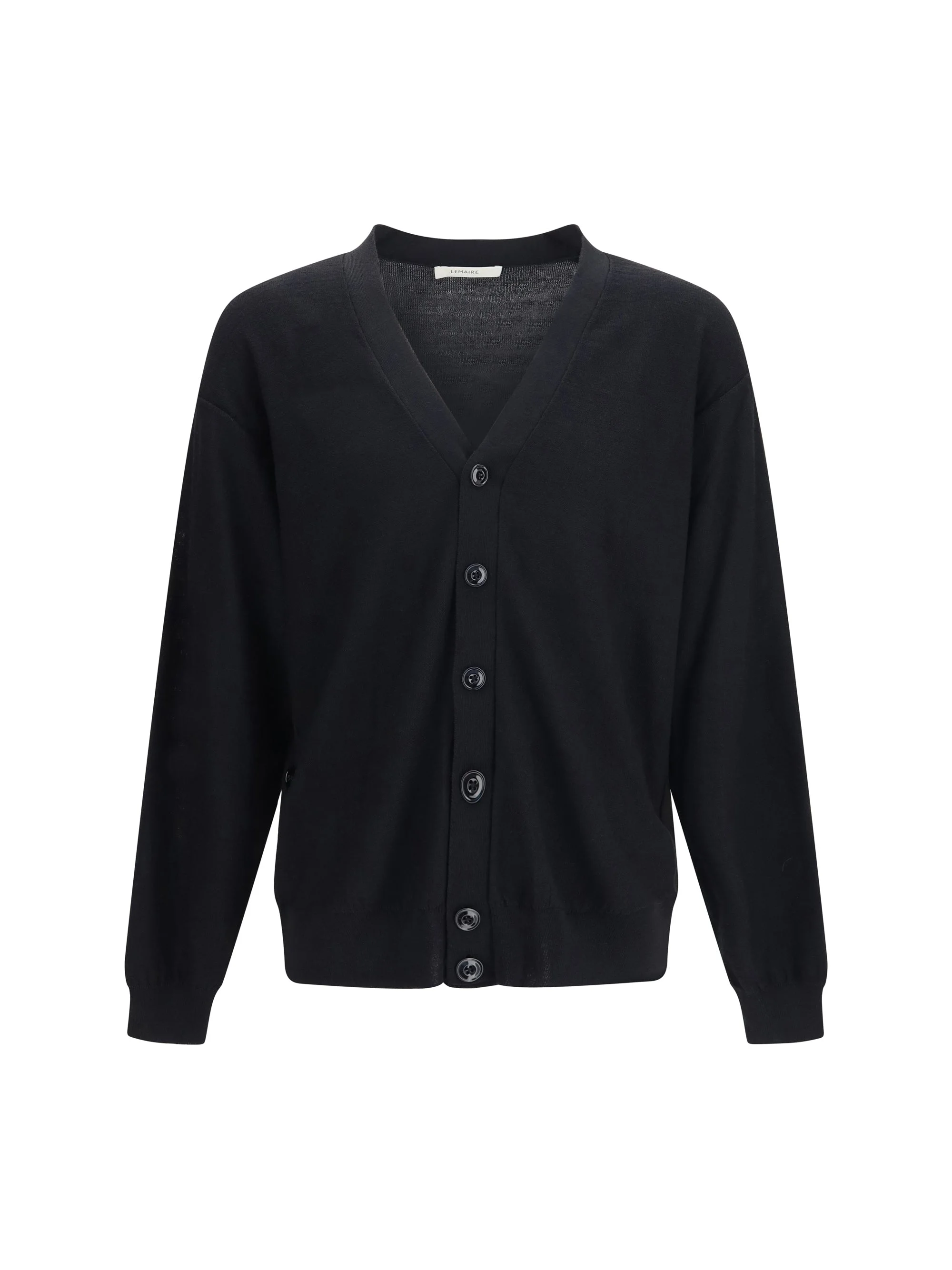 Lemaire Merino Wool Blend Cardigan Black - 1