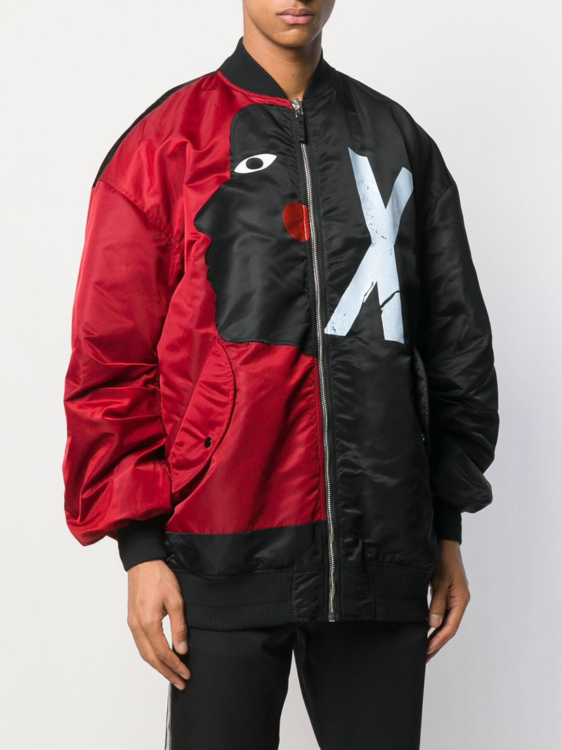 contrasting face bomber jacket 3