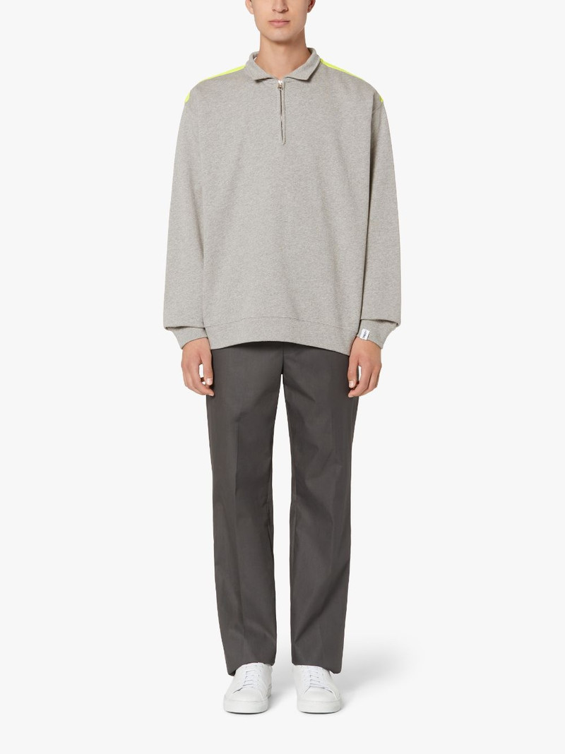 Mackintosh GREY X YELLOW COTTON ZIP FRONT SWEATSHIRT | GJF-300 outlook