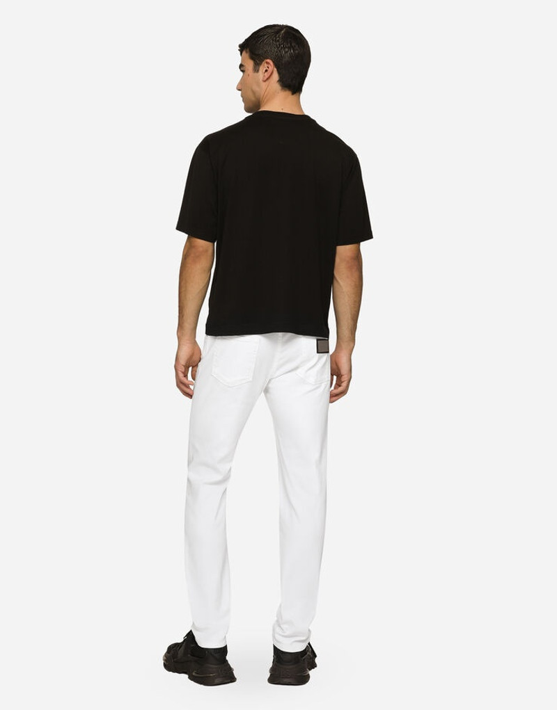 White slim-fit stretch jeans 3