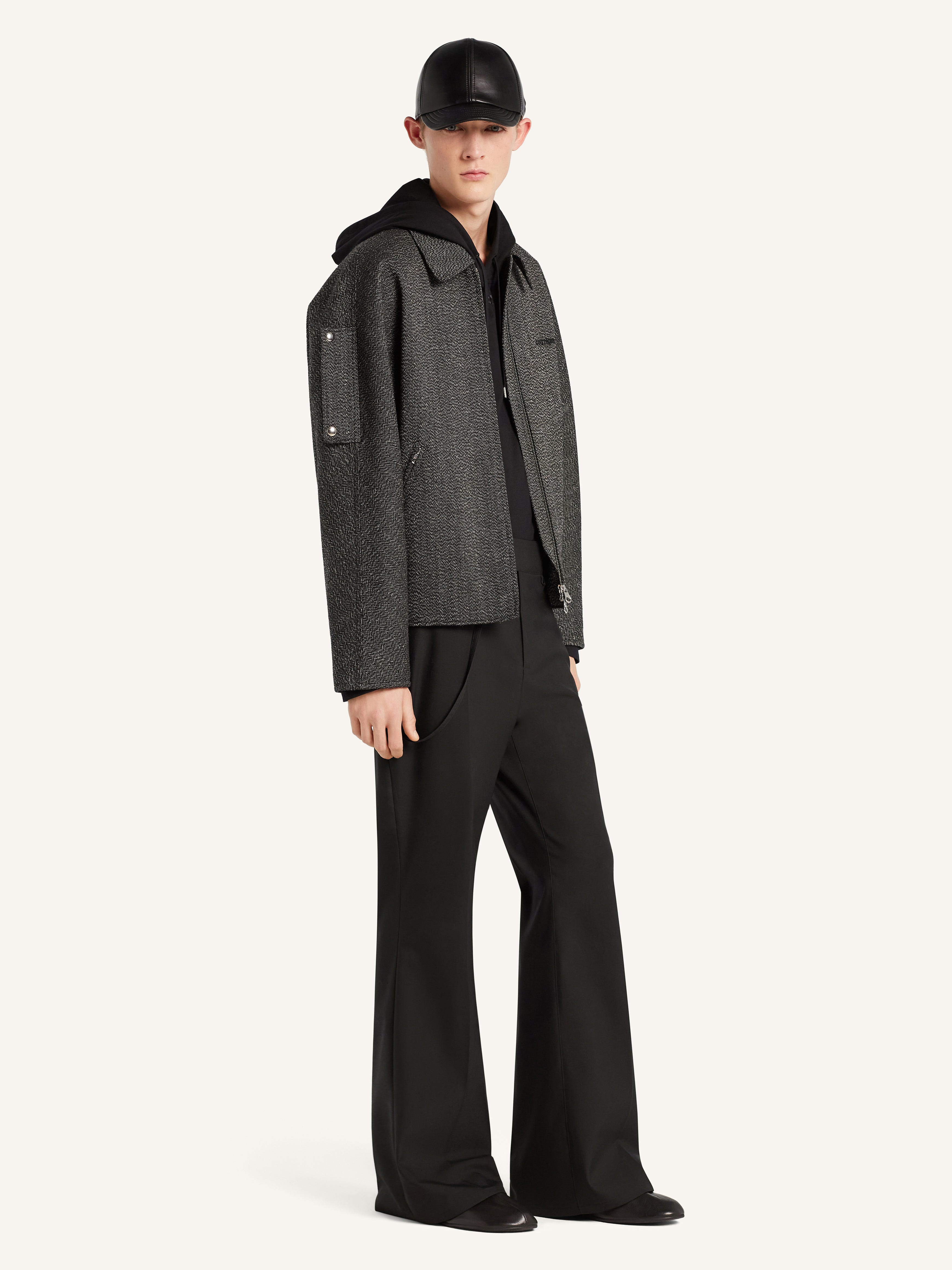 EMBROIDERED CAVIAR BOMBER JACKET - 3