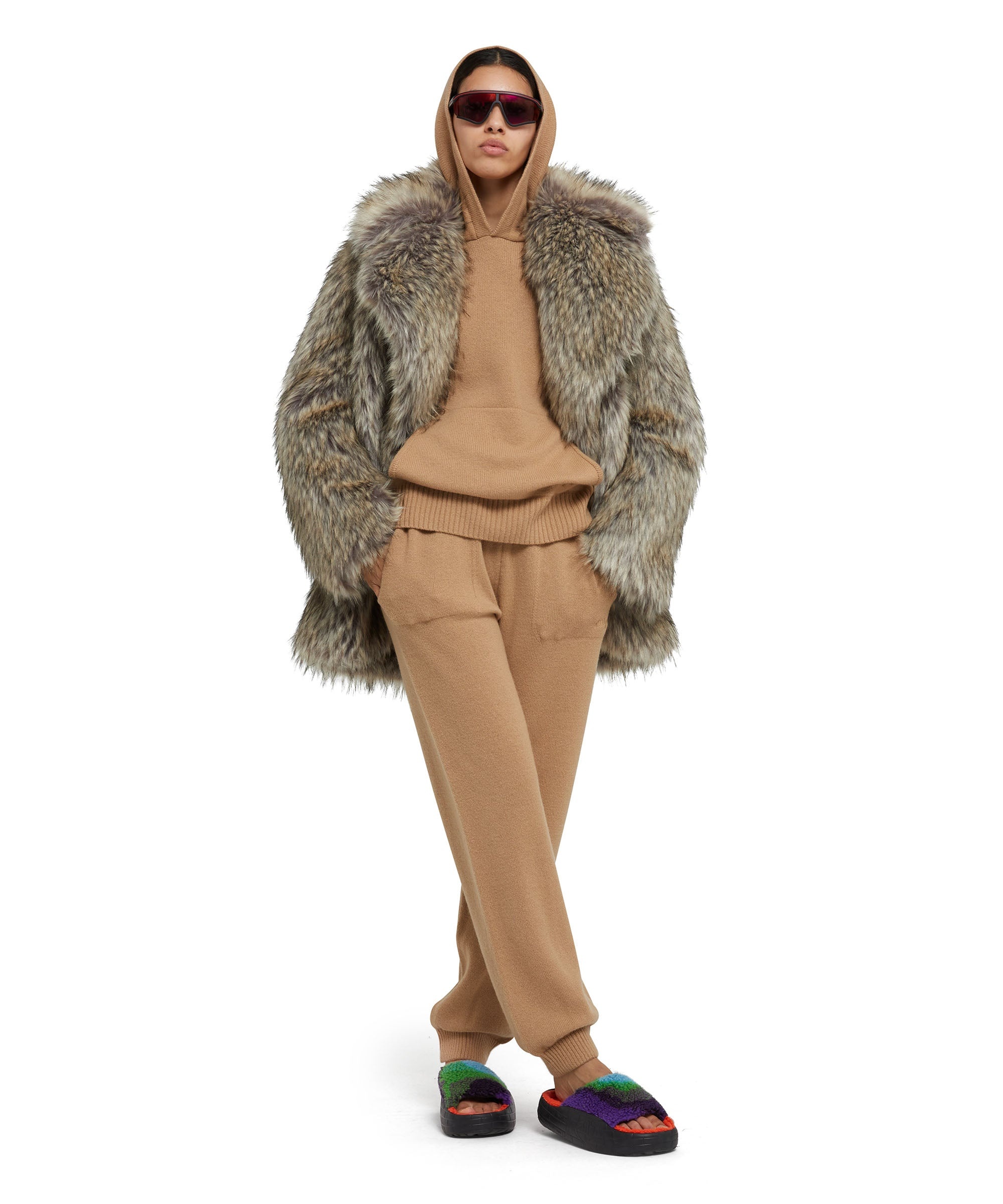 Wool and cashmere jumper with hood - 5