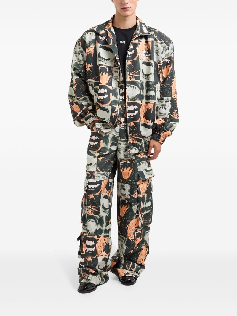 GCDS Lips print oversized jacket outlook