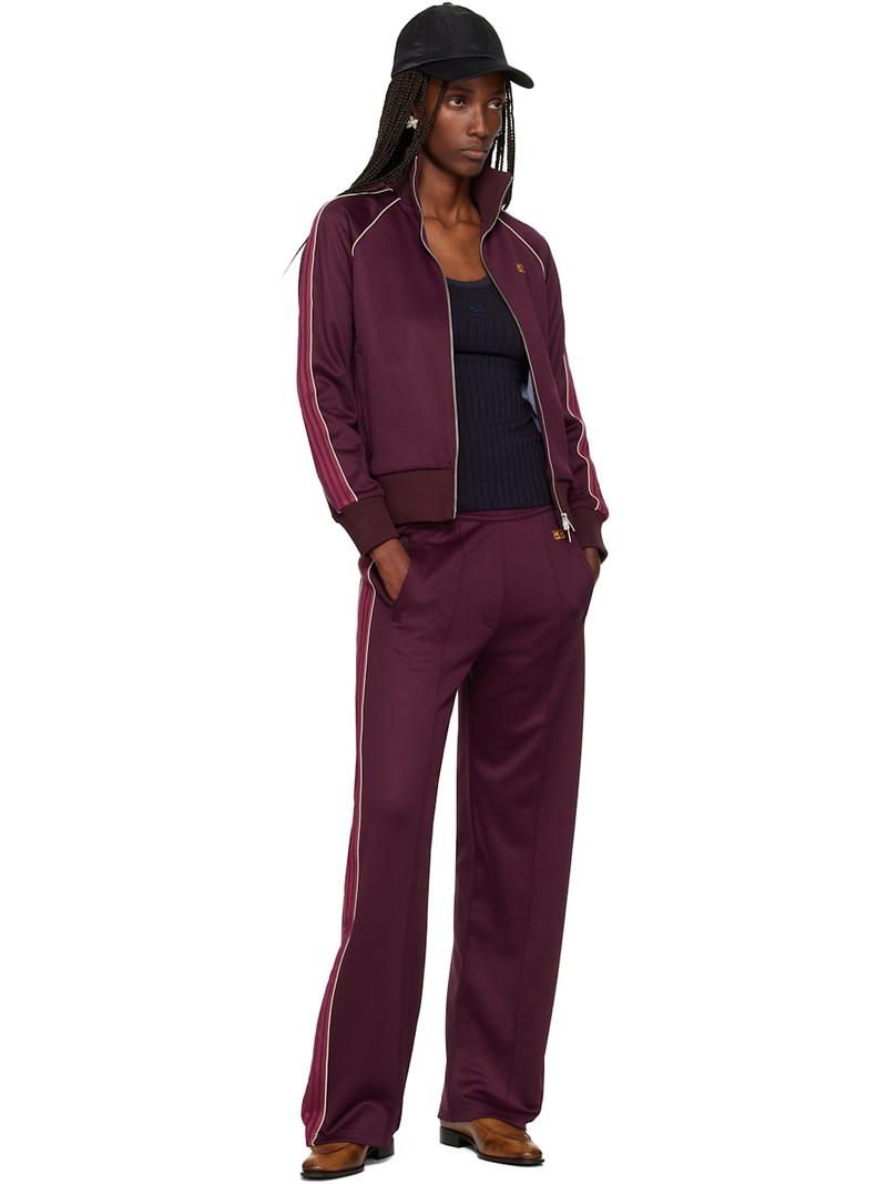 WALES BONNER Burgundy 'The Mantra' Track Jacket outlook