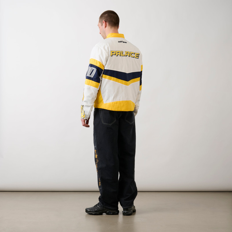 PALACE RIZLA RACE JACKET WHITE 5