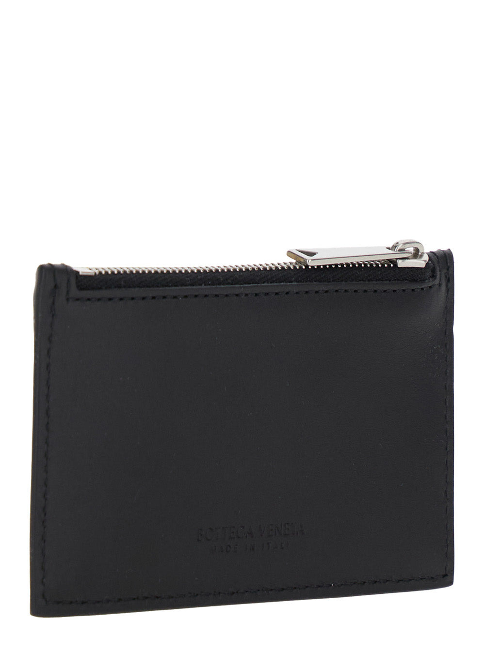 Bottega Veneta Men Black Card-Holder With Intreccio Motif In Leather Man - 3