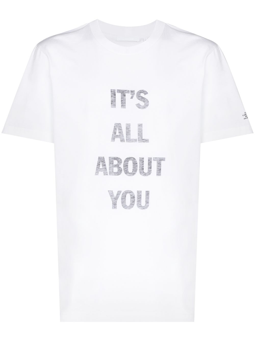 slogan-print cotton T-shirt - 1