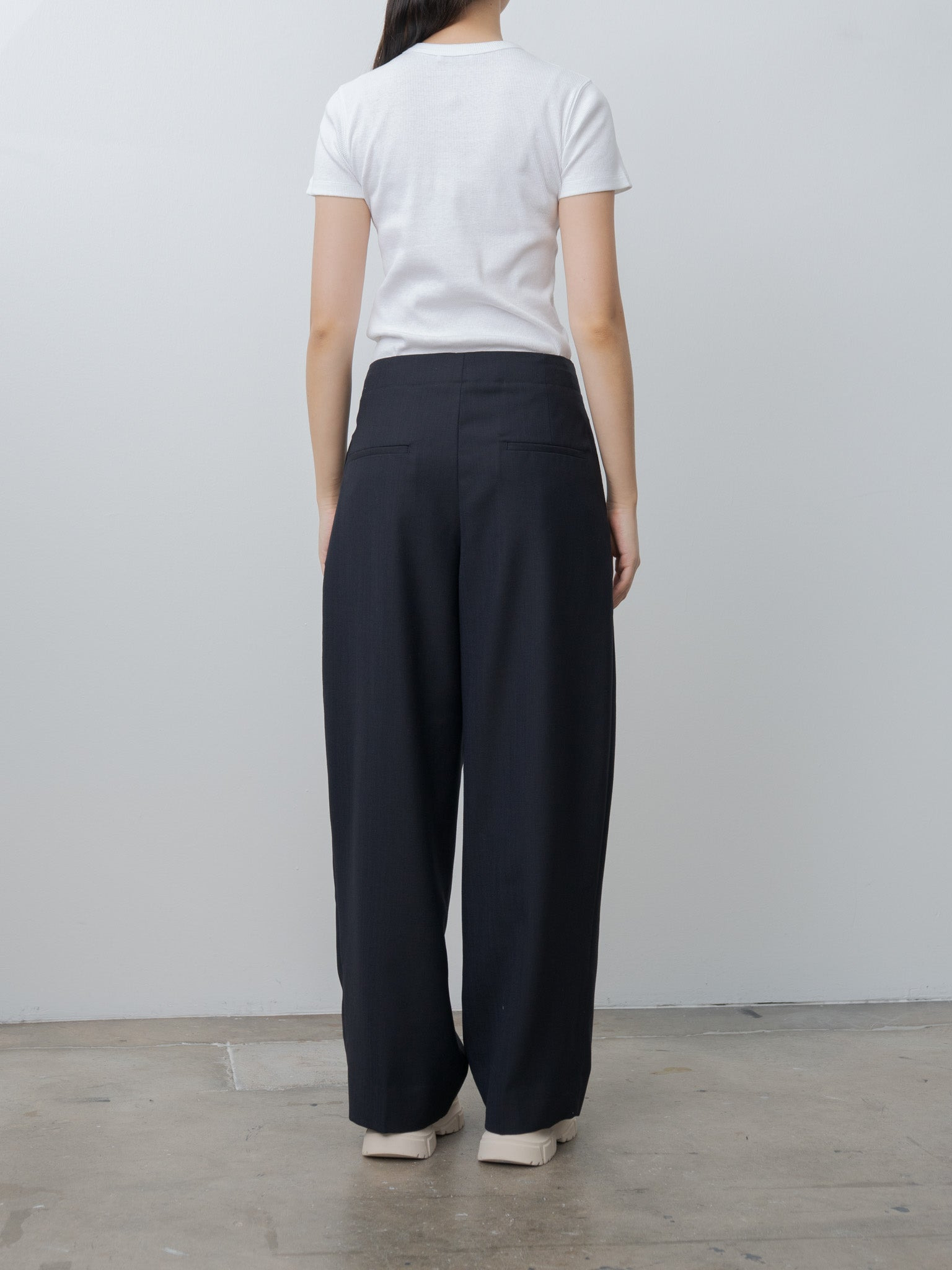 Lira Double Pleat Pant - Darkest Navy - 4