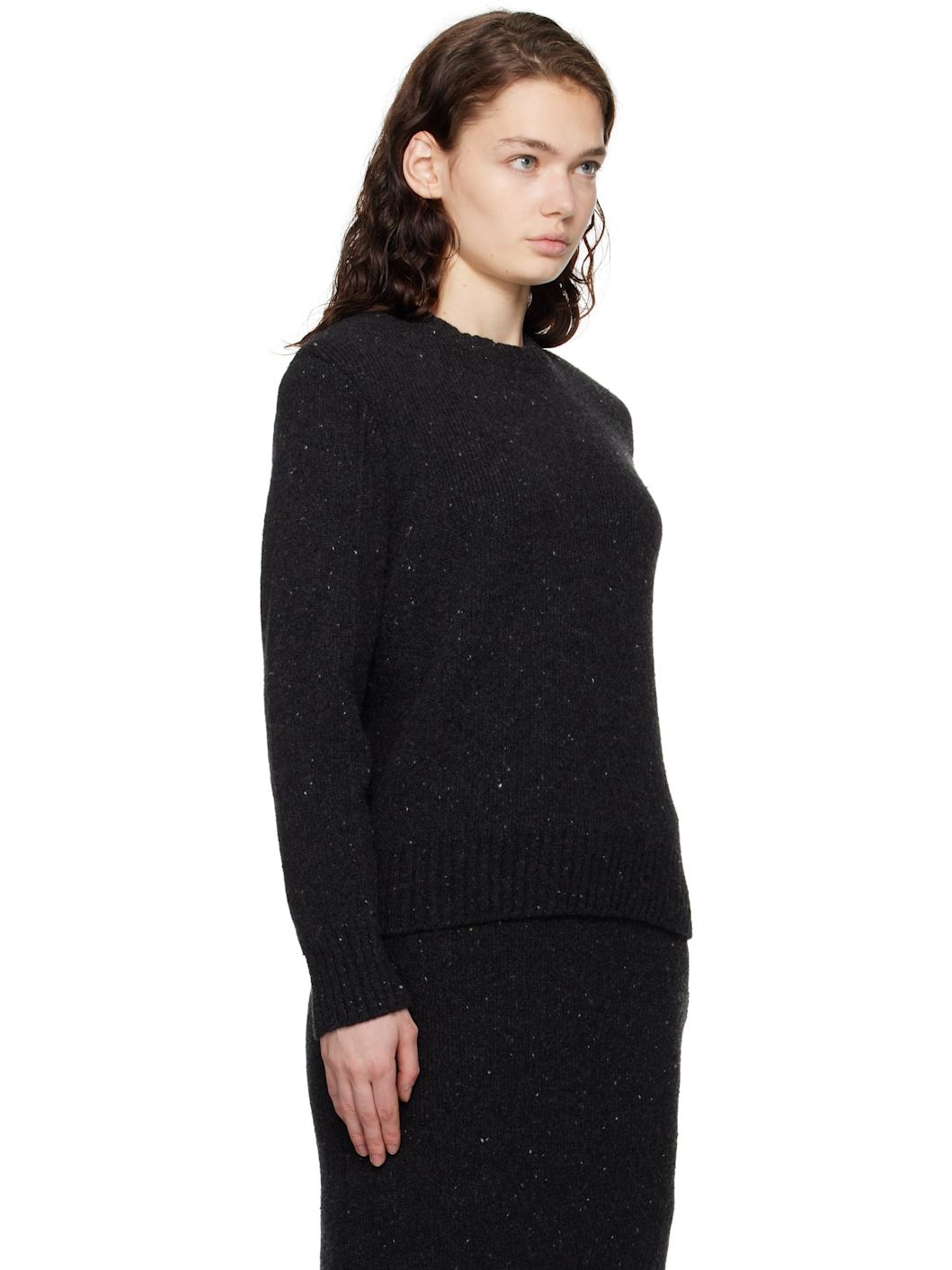 Gray Wool Tailored Sweater - 2