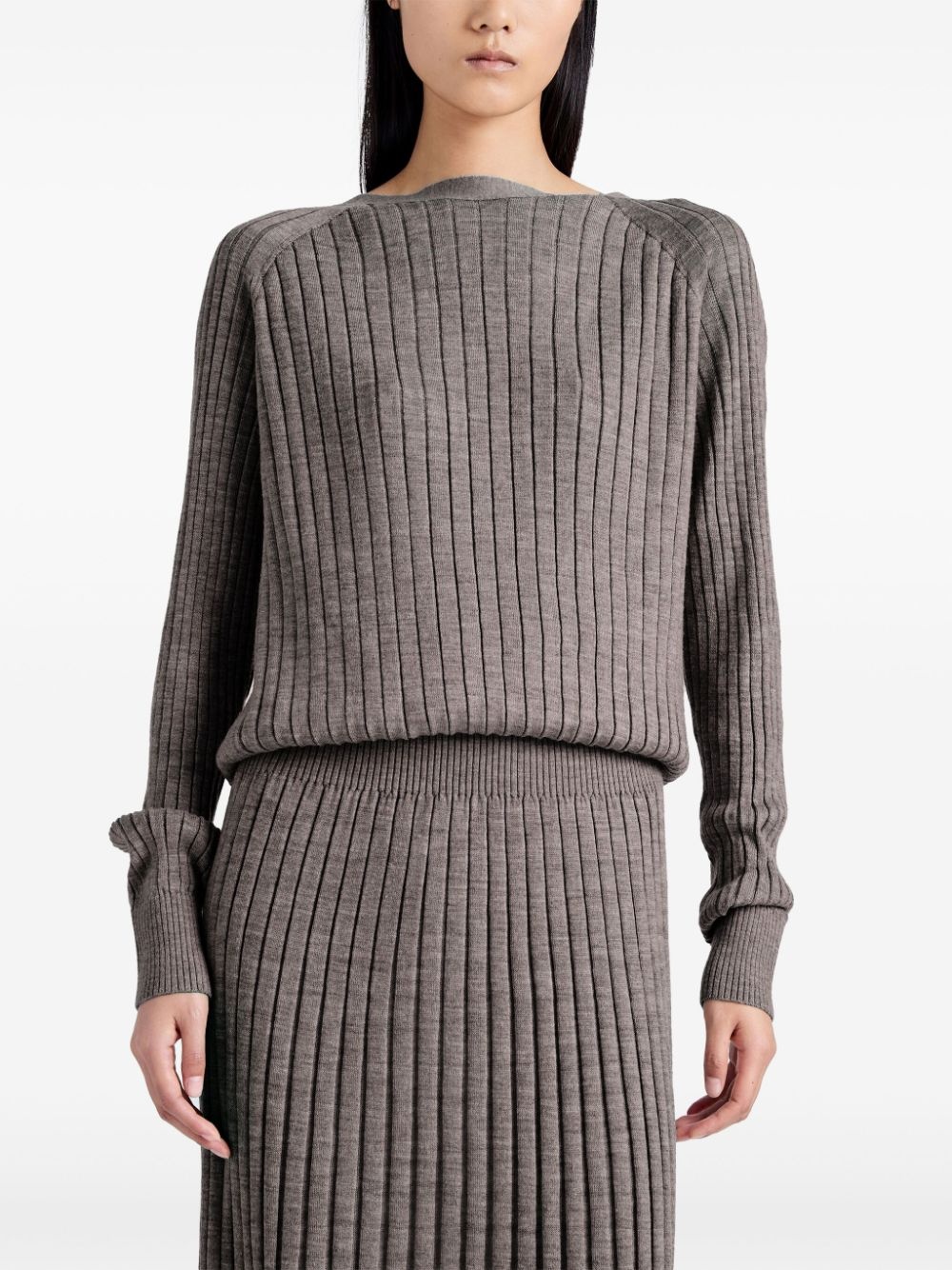 Eden ribbed-knit midi dress - 5