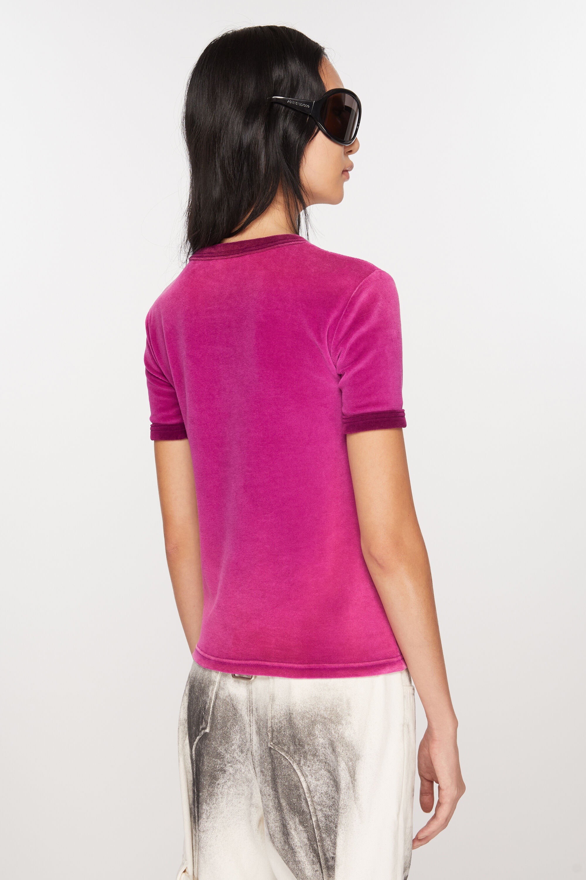 T-shirt logo - fitted fit - Magenta pink - 3